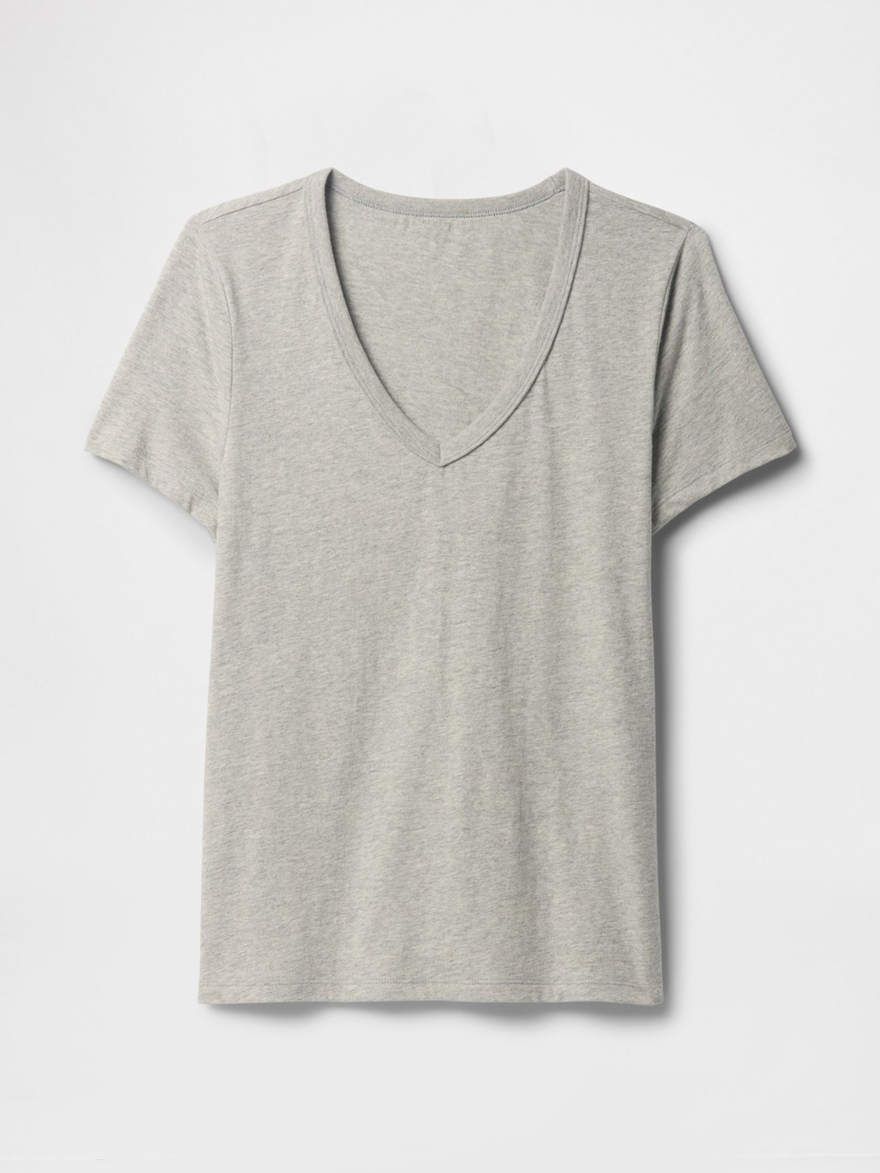 Grey Favourite V-Neck Short Sleeve T-Shirt - Image 5 of 5