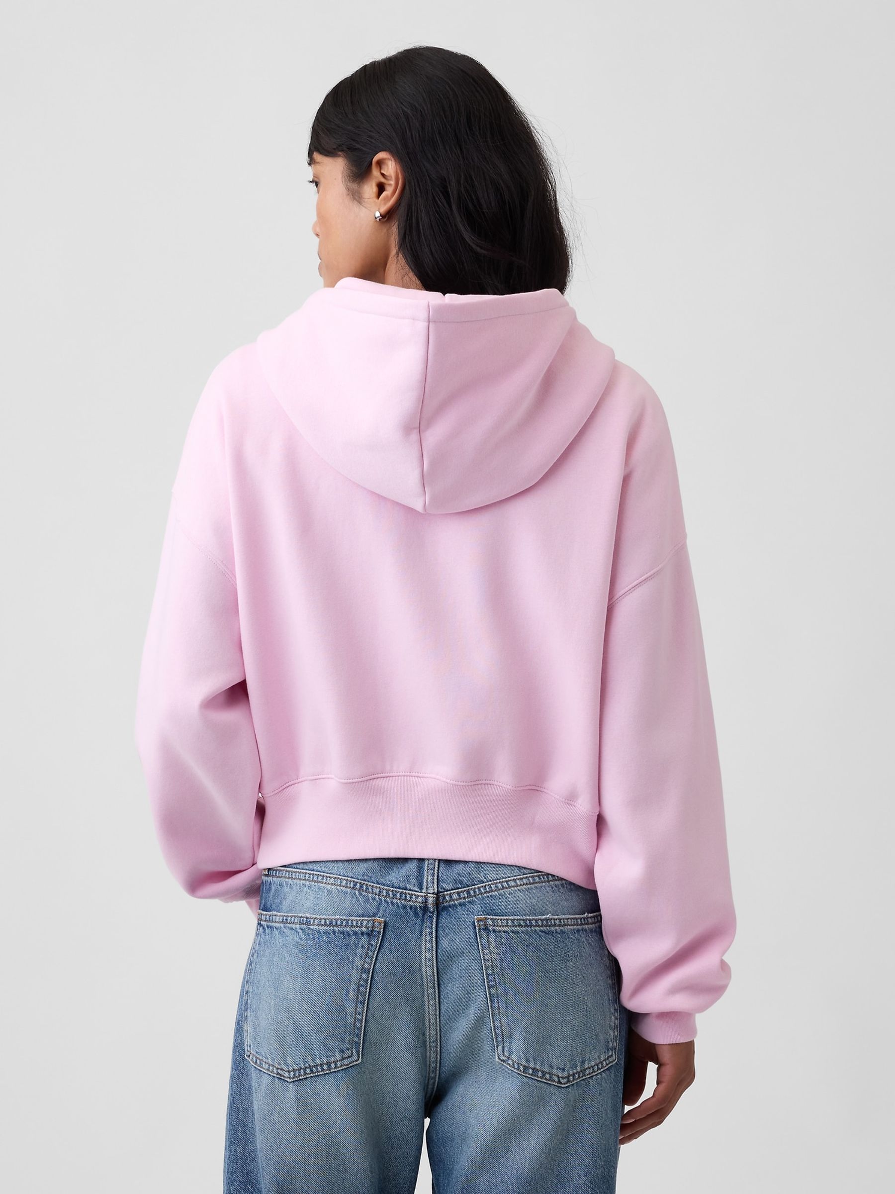 Light Pink Vintage Soft Wedge Zip Hoodie - Image 2 of 4
