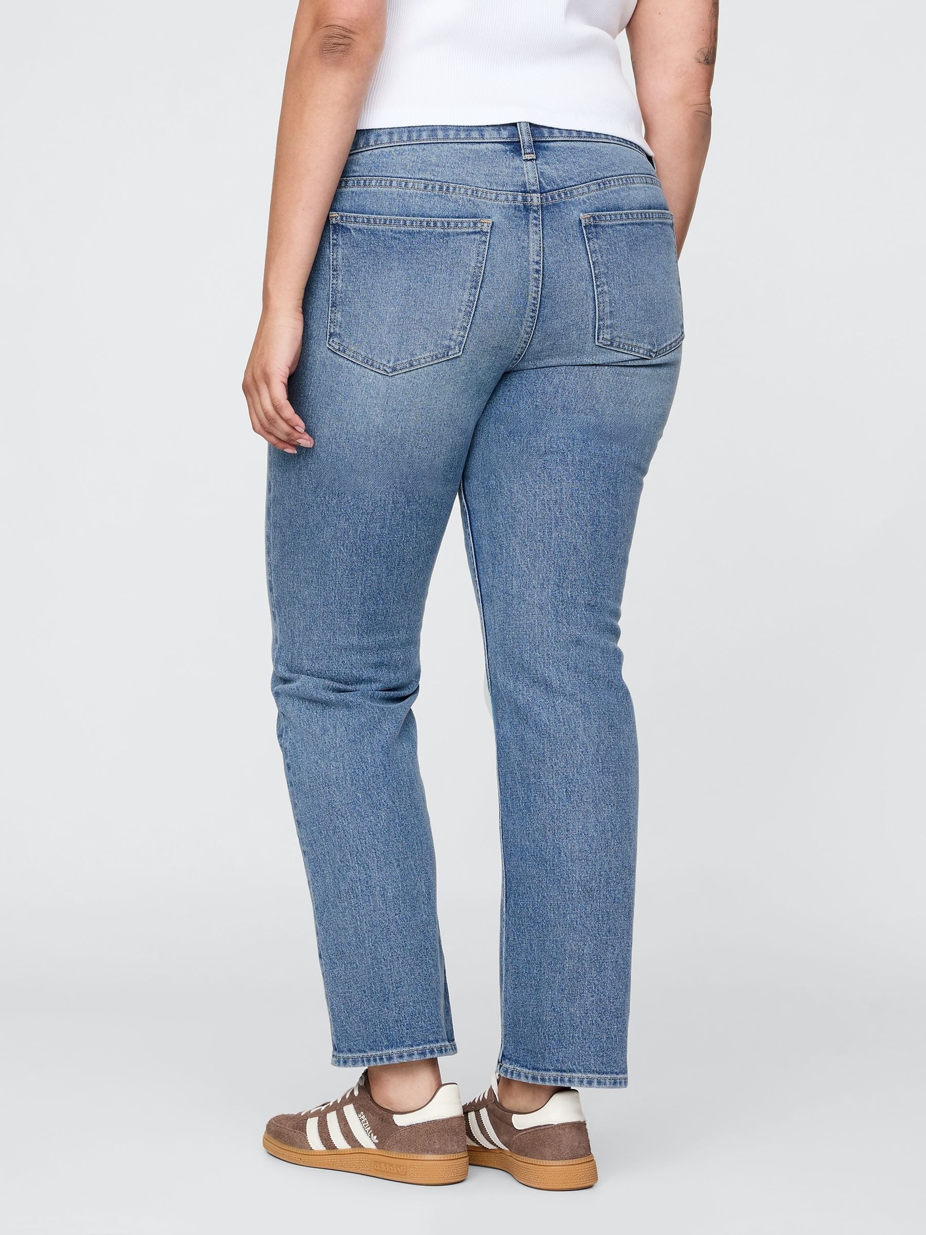 Medium Wash Low Rise '90s Slim Straight Jeans - Image 6 of 6