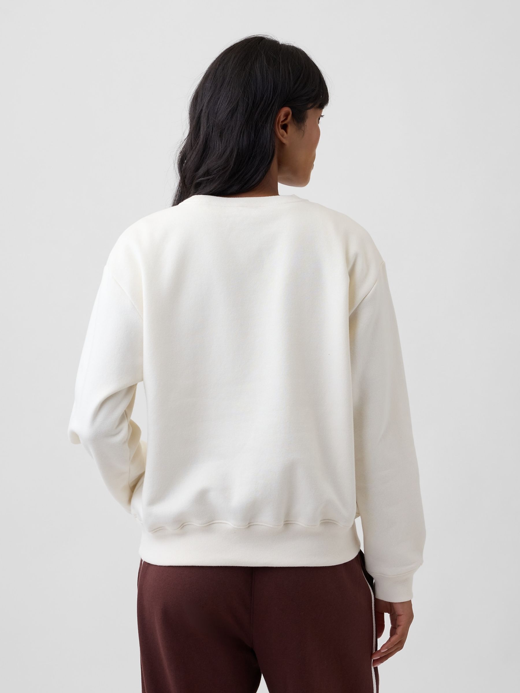 Cream Patchwork Logo Sweatshirt - Image 2 of 5 Cream Patchwork Logo Sweatshirt - Image 2 of 5