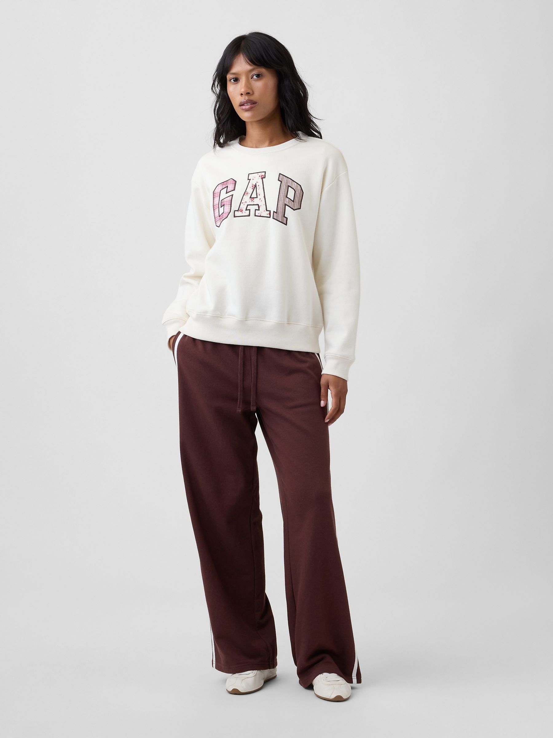 Cream Patchwork Logo Sweatshirt - Image 3 of 5
