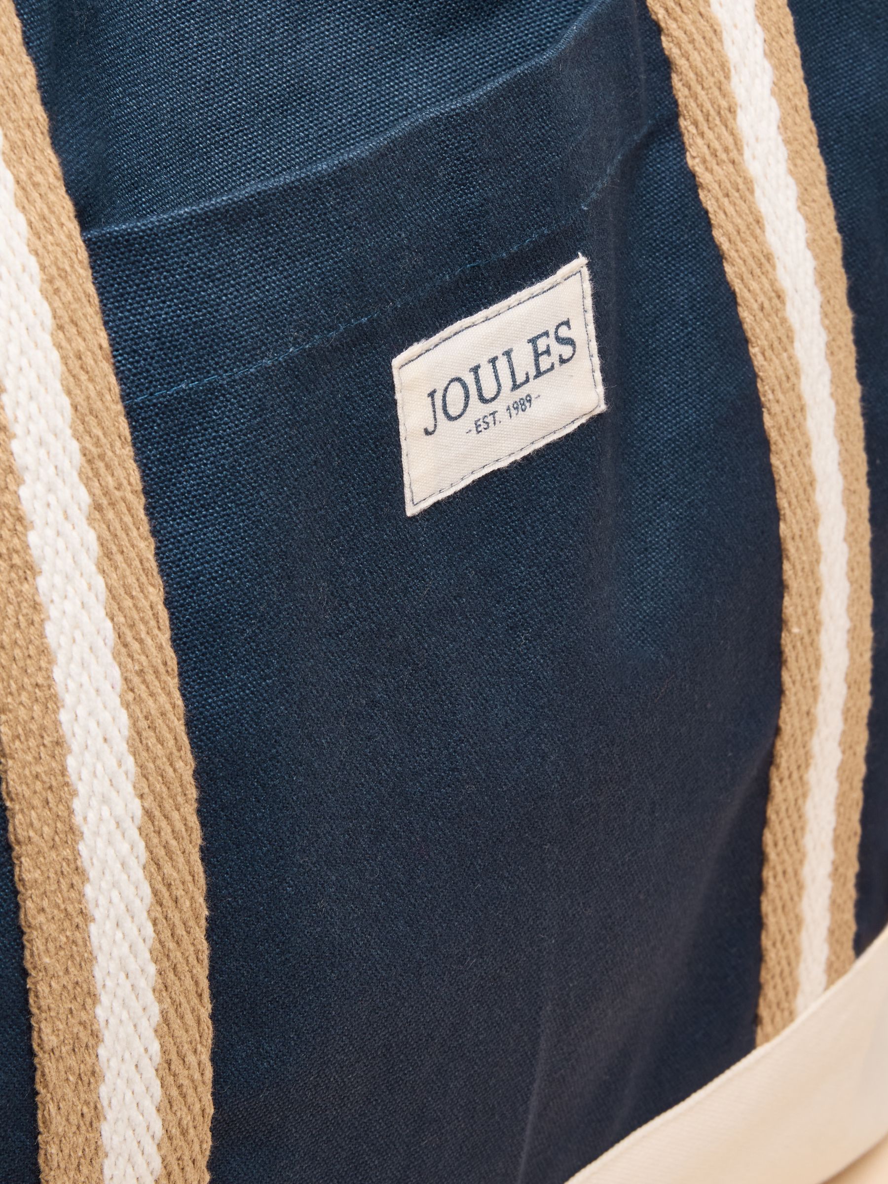 Promenade Navy Canvas Beach Bag - Image 6 of 8