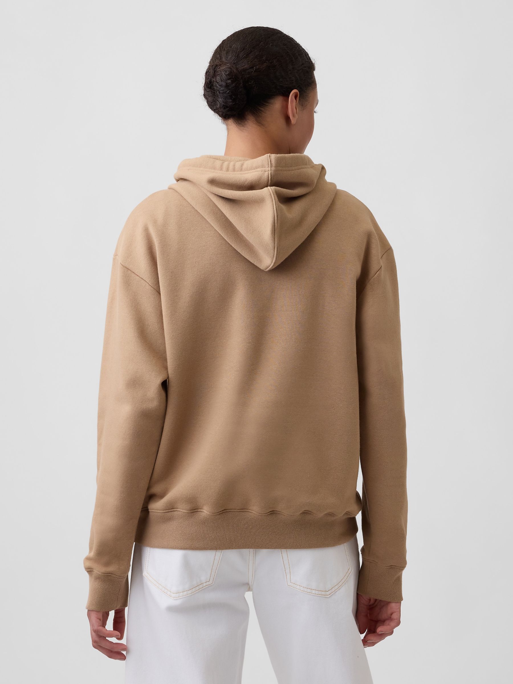 Tan Brown Relaxed Logo Hoodie - Image 2 of 5