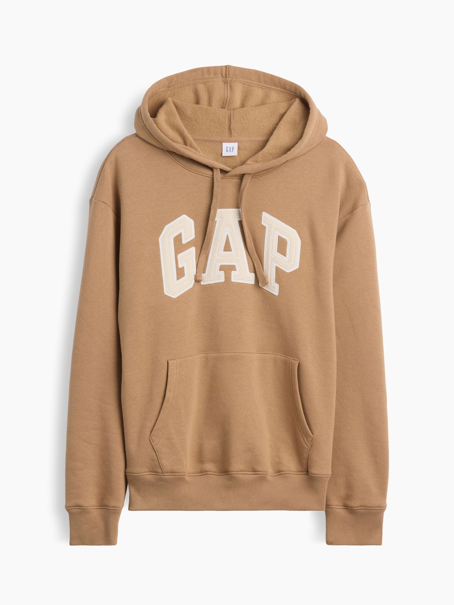 Tan Brown Relaxed Logo Hoodie - Image 5 of 5 Tan Brown Relaxed Logo Hoodie - Image 5 of 5
