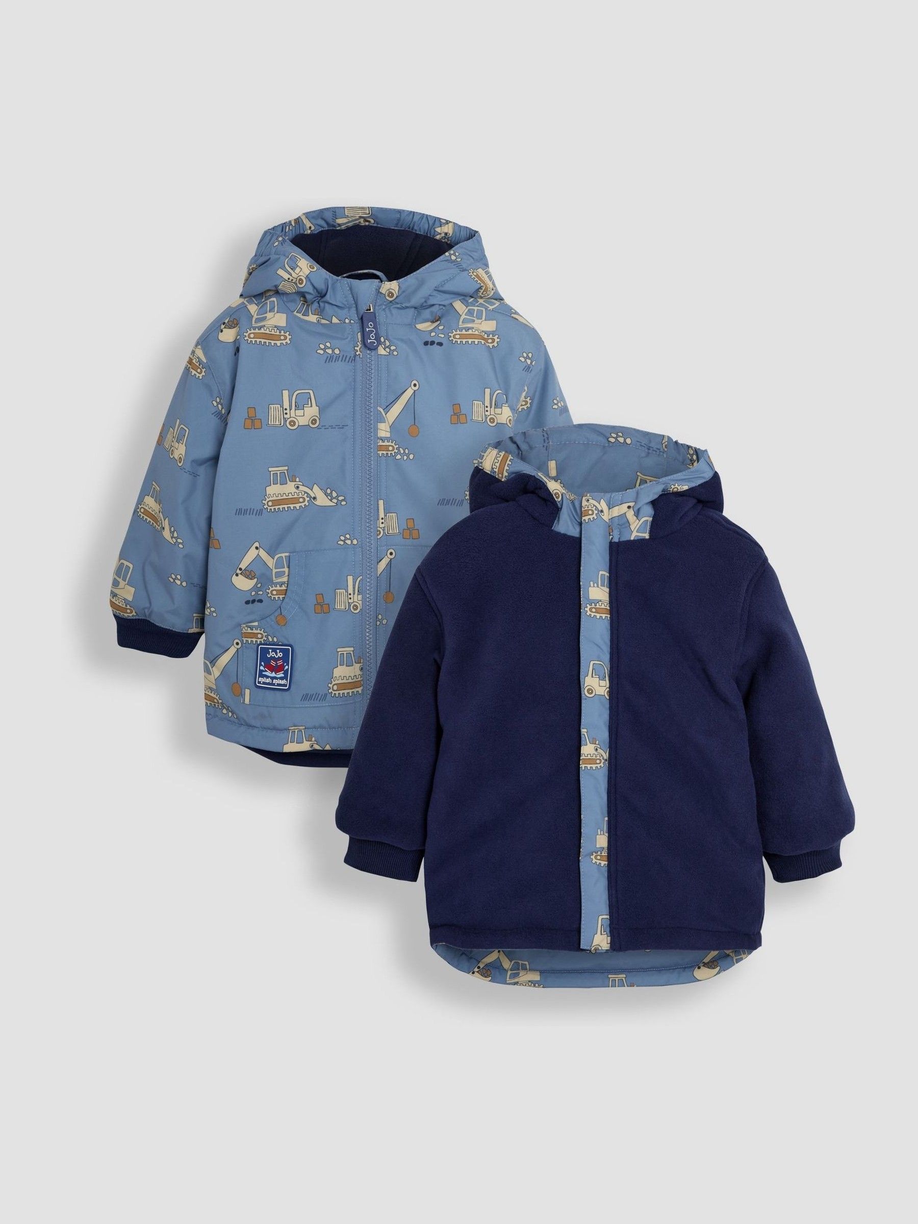 Denim Construction Reversible Fleece Lined Jacket - Image 1 of 7