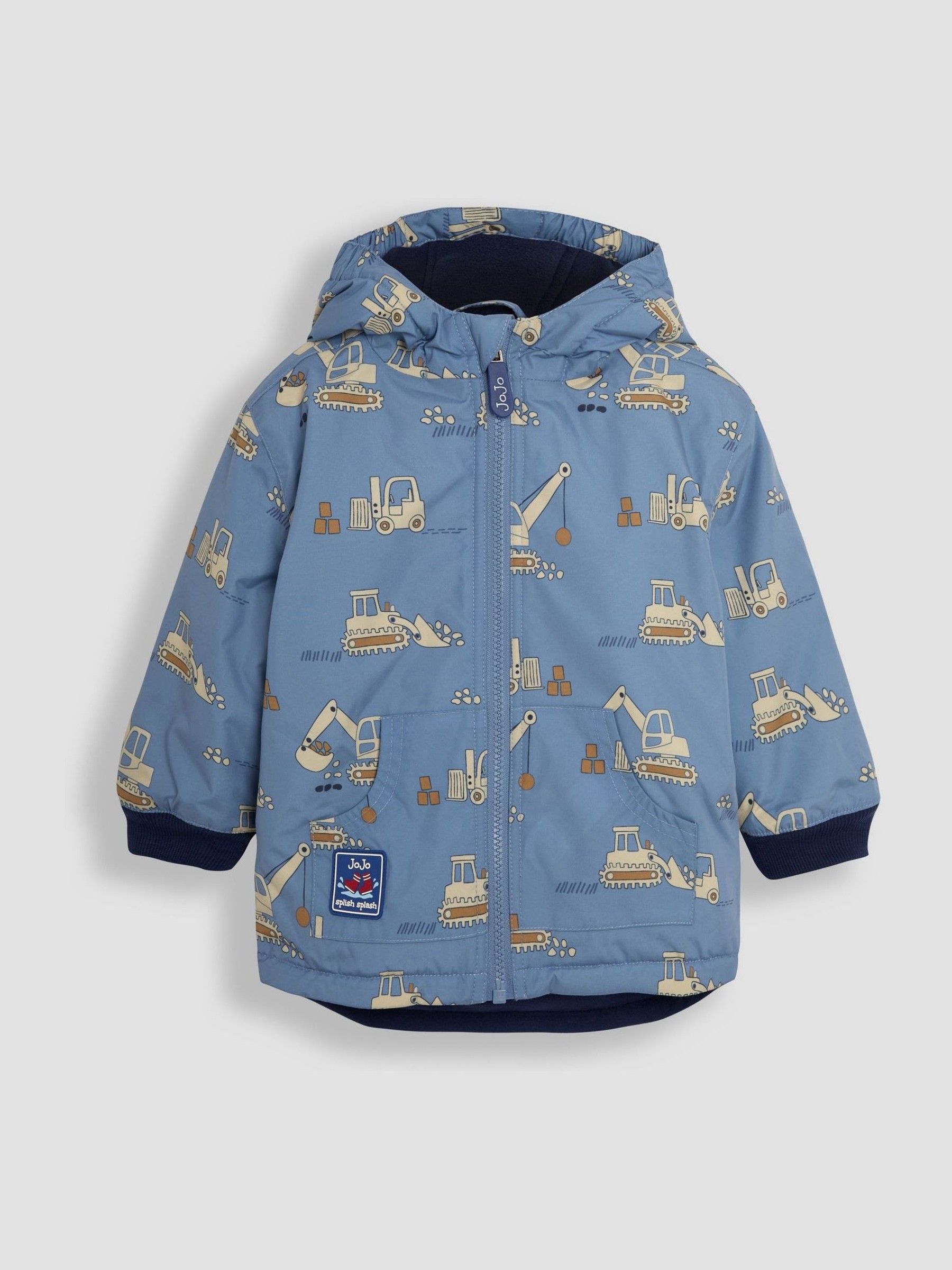 Denim Construction Reversible Fleece Lined Jacket - Image 3 of 7