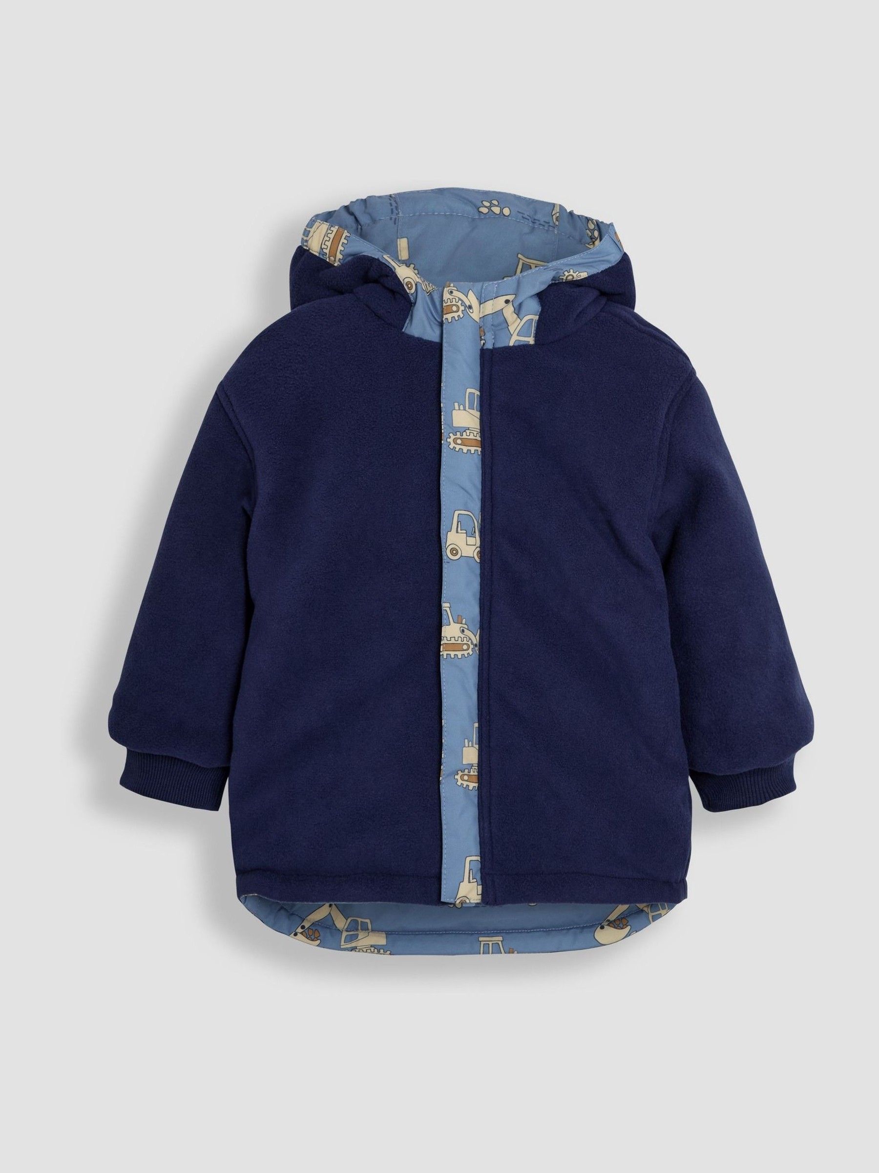 Denim Construction Reversible Fleece Lined Jacket - Image 5 of 7