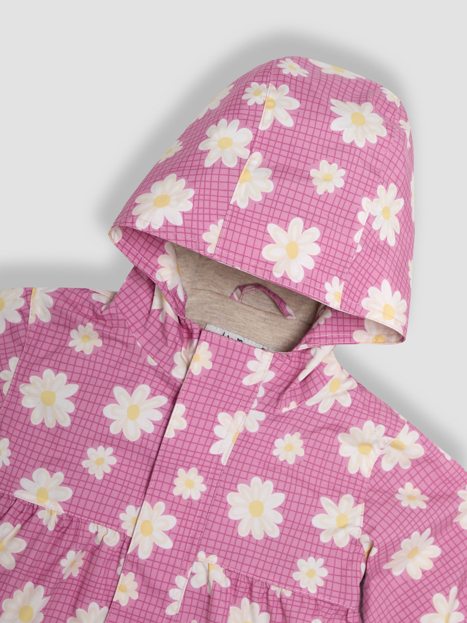 Pink Daisy Gathered Waterproof Jacket - Image 3 of 3