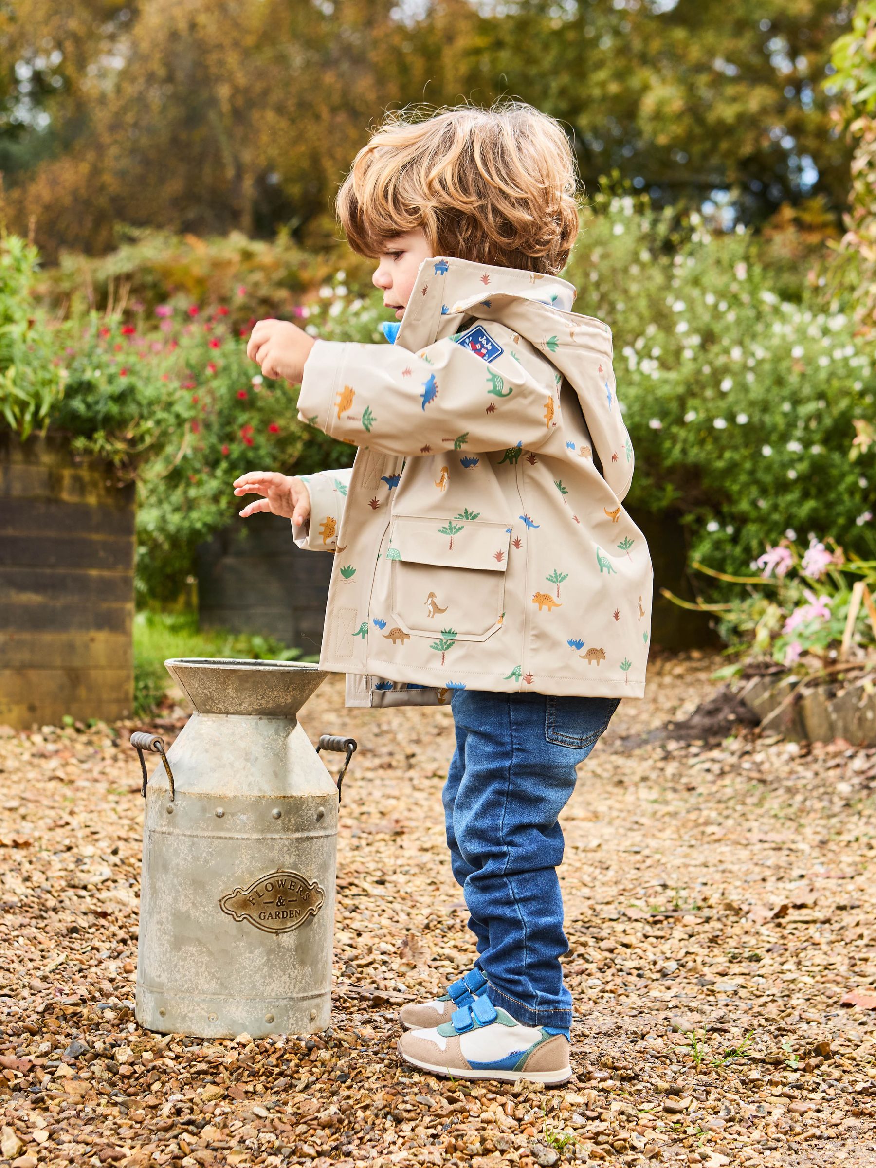 Natural Dinosaur Print Waterproof Jacket - Image 2 of 3