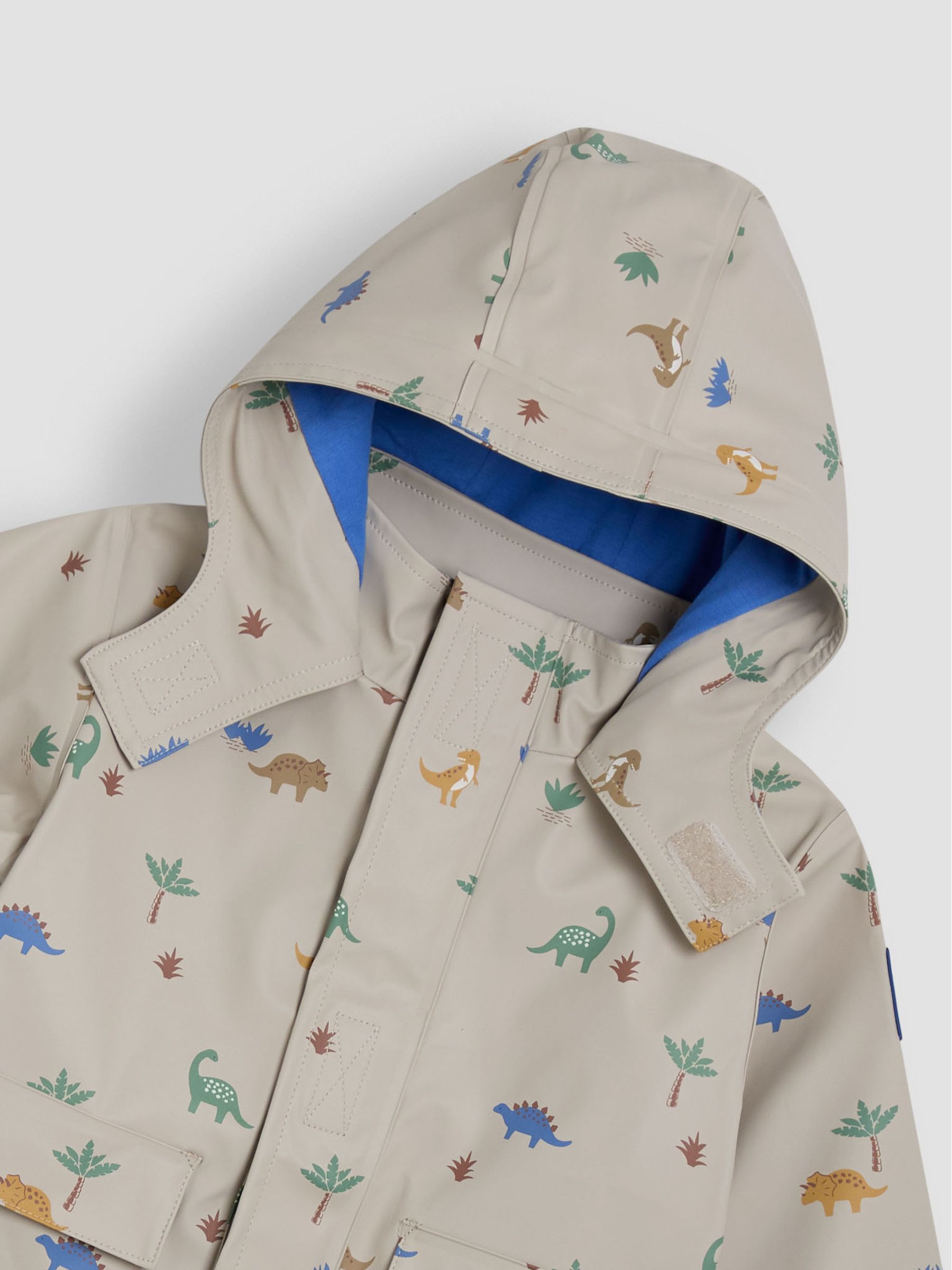 Natural Dinosaur Print Waterproof Jacket - Image 4 of 4 Natural Dinosaur Print Waterproof Jacket - Image 4 of 4