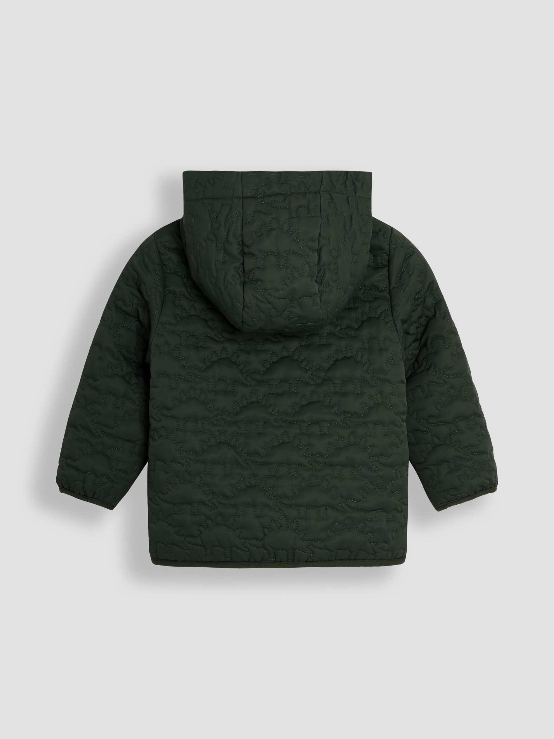 Khaki Dinosaur Quilted Puffer Jacket - Image 2 of 4