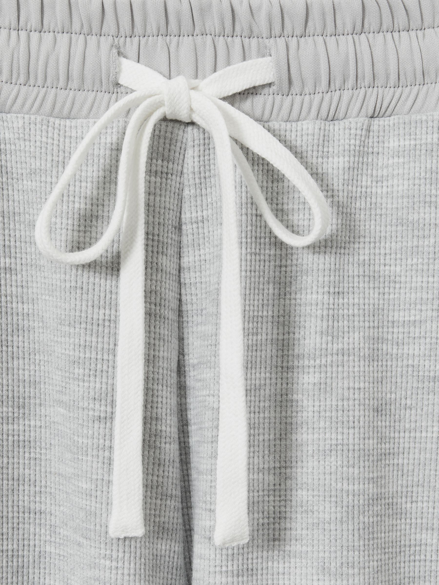 Waffle Jersey Joggers with Cotton in Grey Marl - Image 6 of 6