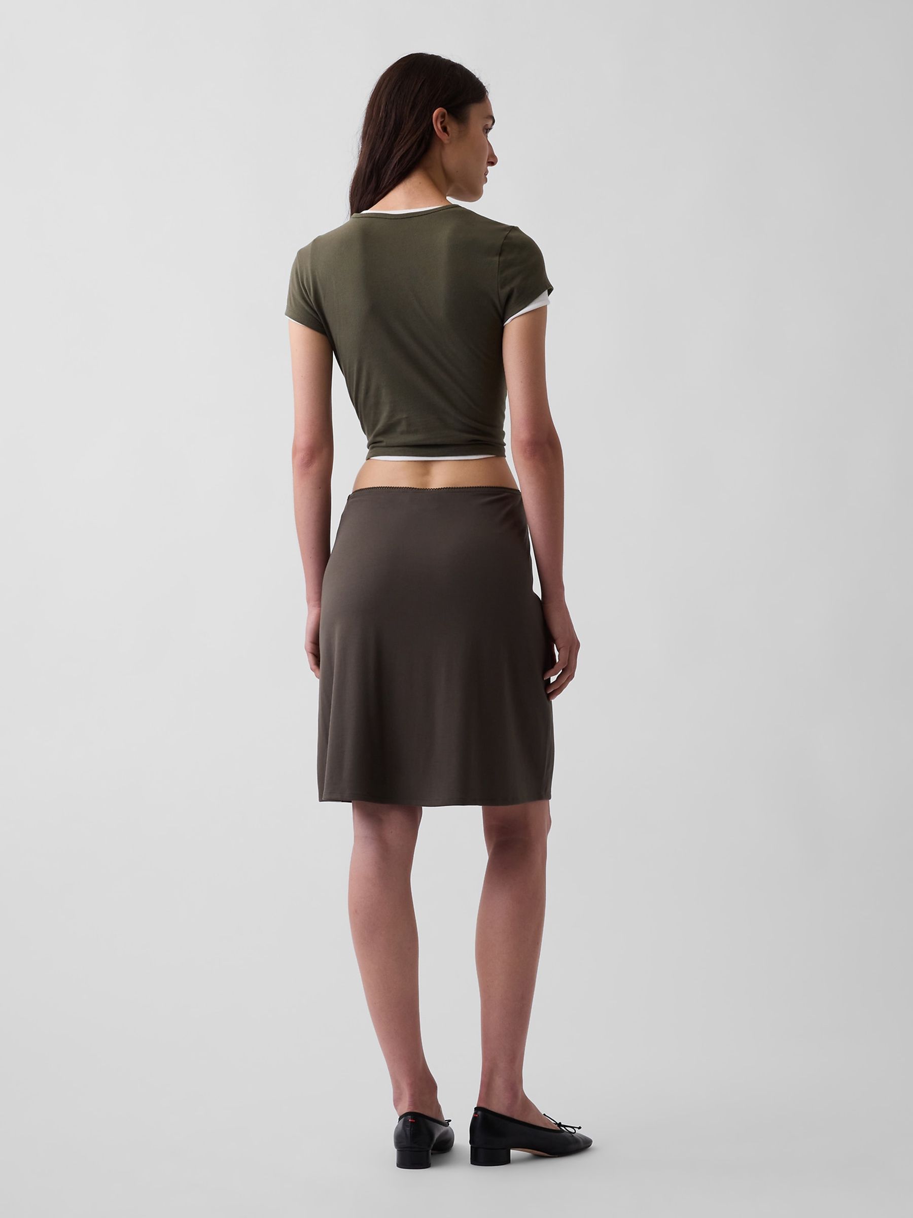 Brown Easy Knee-Length Skirt - Image 2 of 5