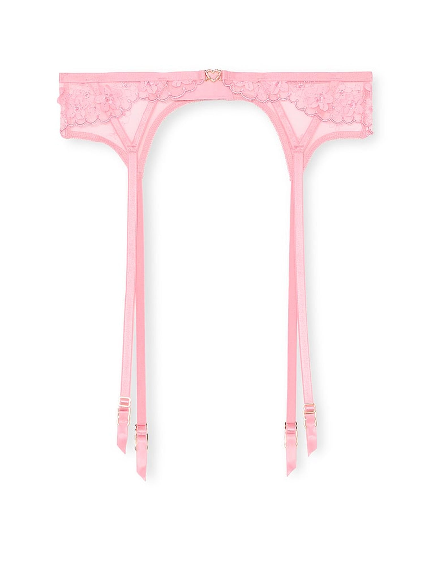 Pink Hope Pretty Petals Embroidered Garter Belt - Image 3 of 3