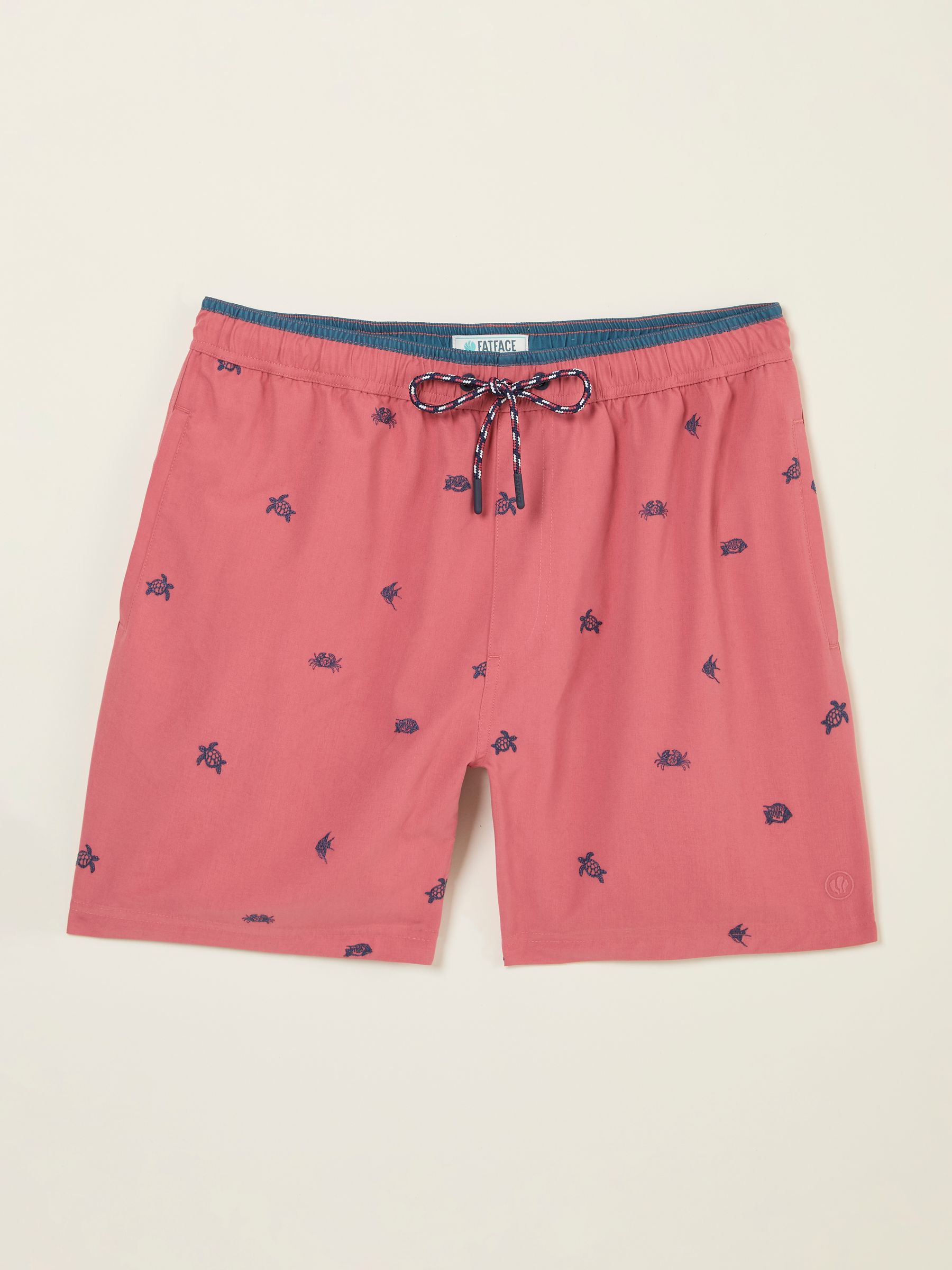 Trevose Pink Sea Life Embroidered Swim Shorts - Image 5 of 5