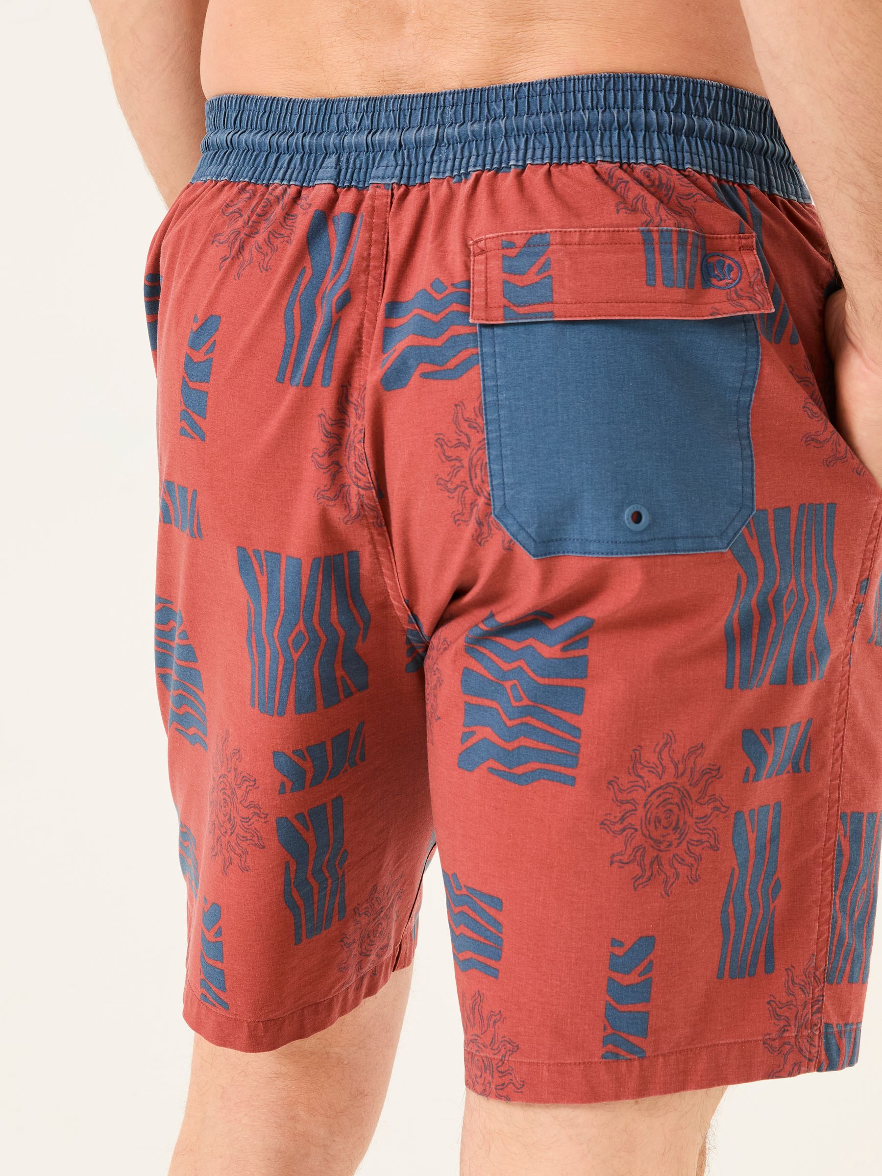 Camber Blue & Brown Swim Shorts - Image 8 of 9