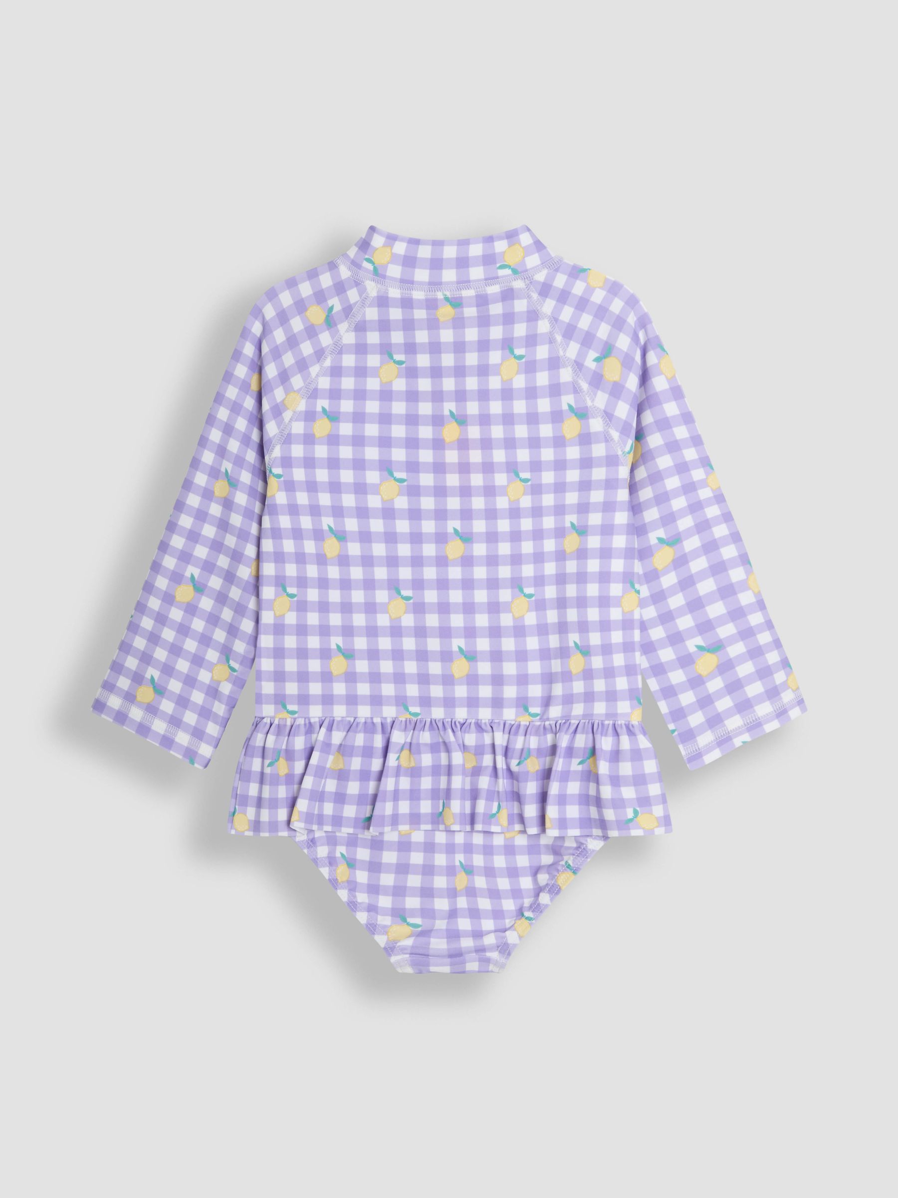 Gingham Long Sleeve Swimsuit - Image 2 of 5