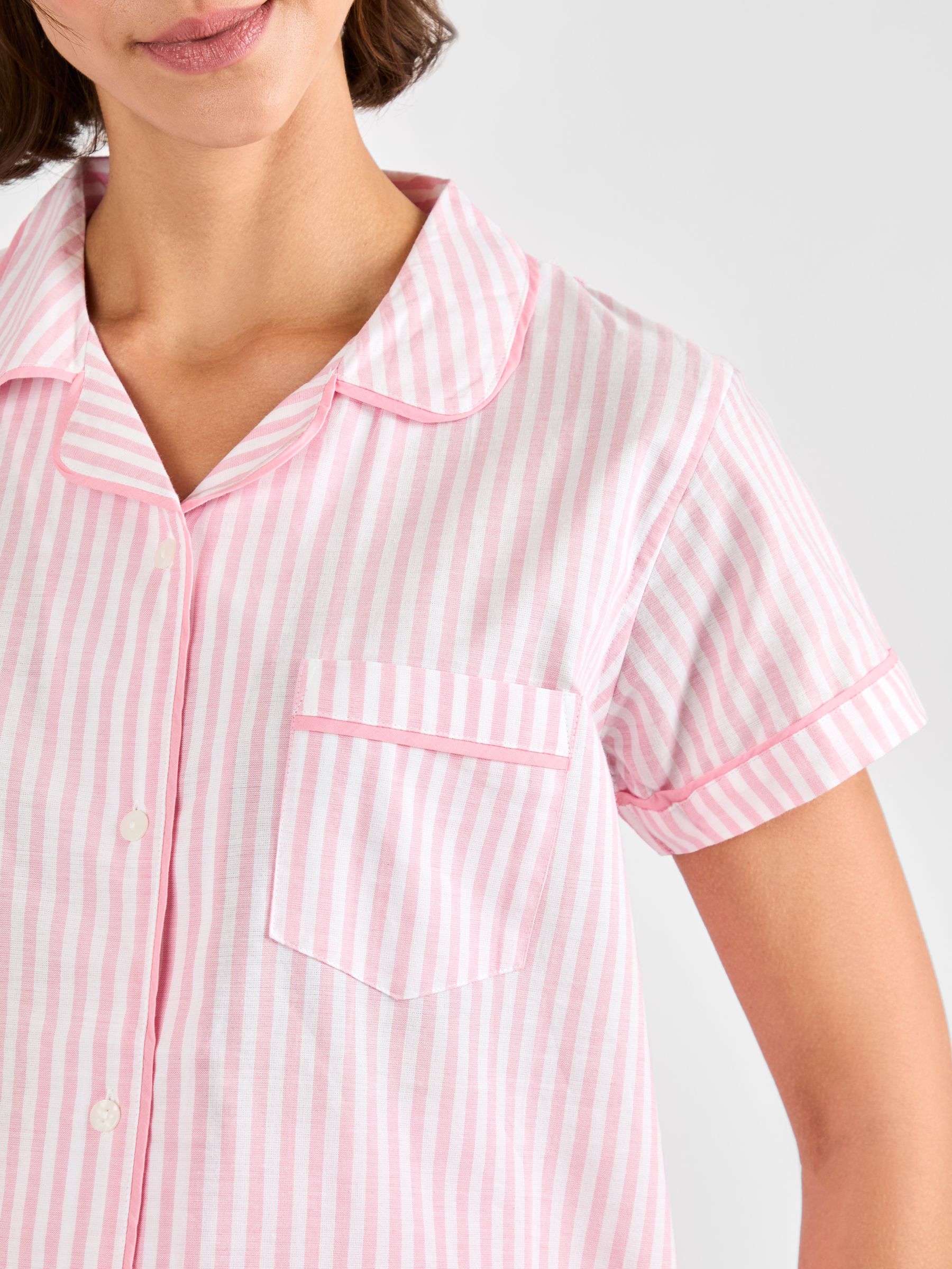 Pink Stripe Maternity Short Pyjamas Set - Image 4 of 4