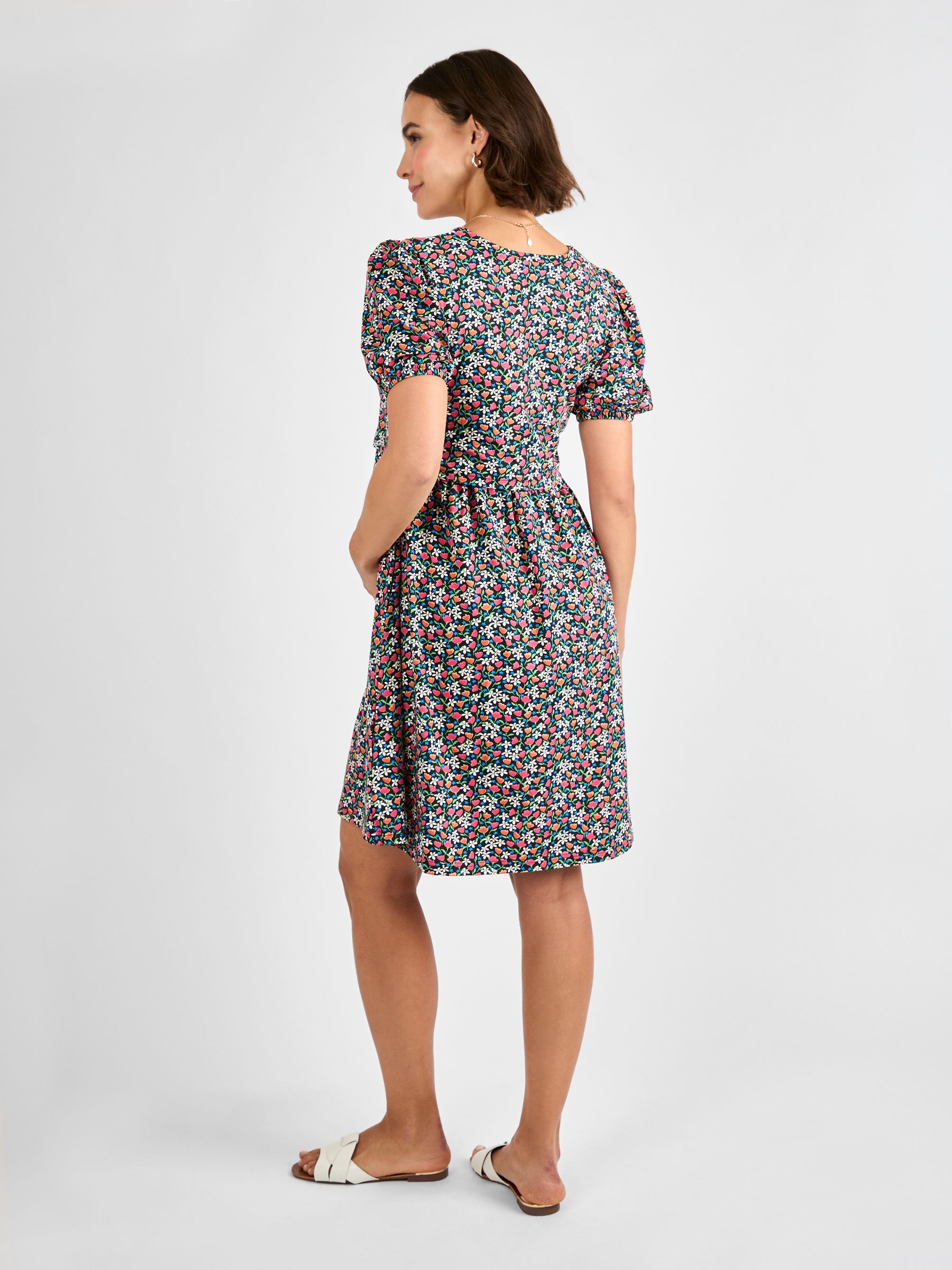 Black Double Layer Maternity & Nursing Jersey Dress - Image 3 of 5