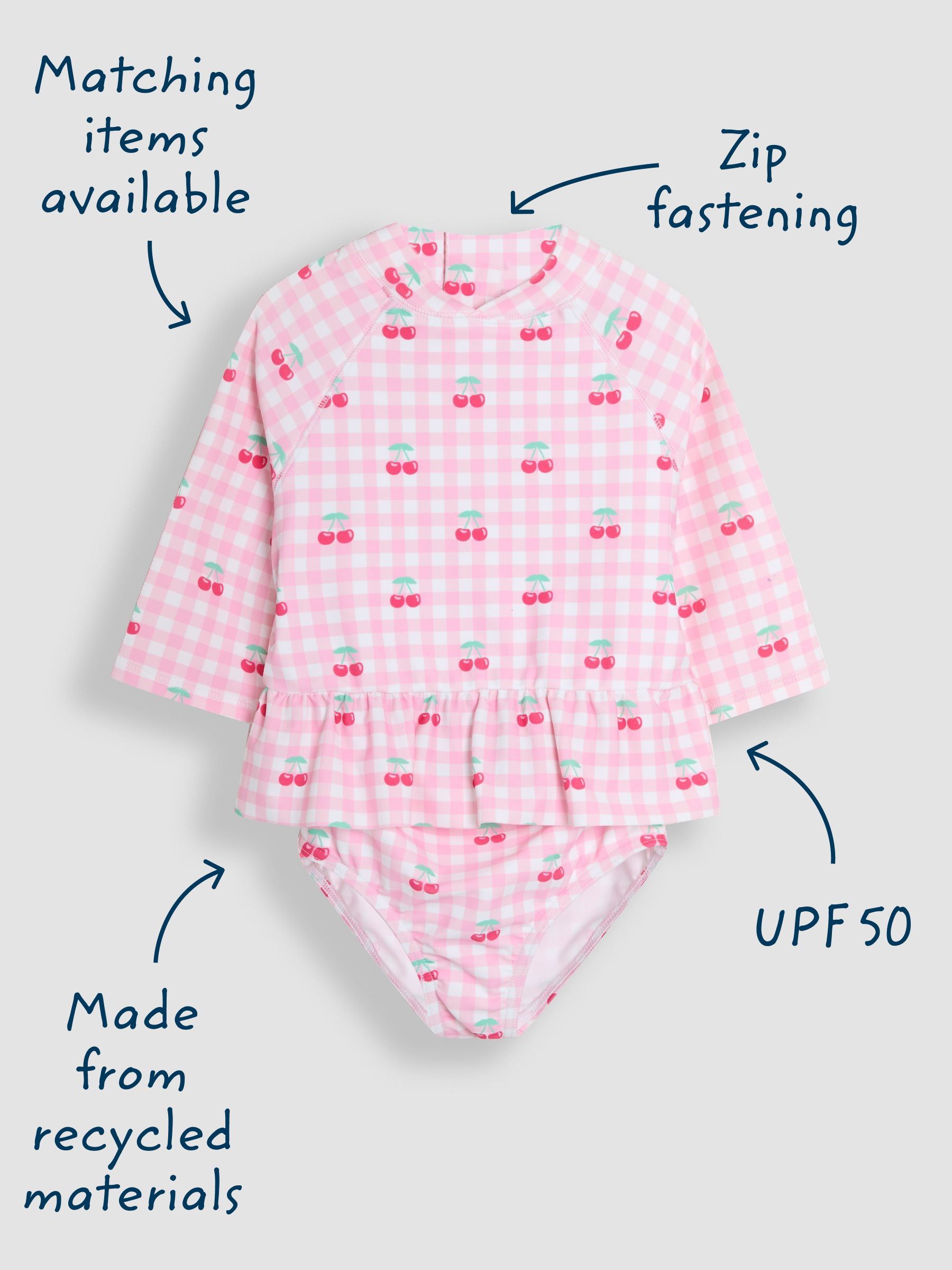 Gingham Rash Vest Set 2 Piece - Image 4 of 5