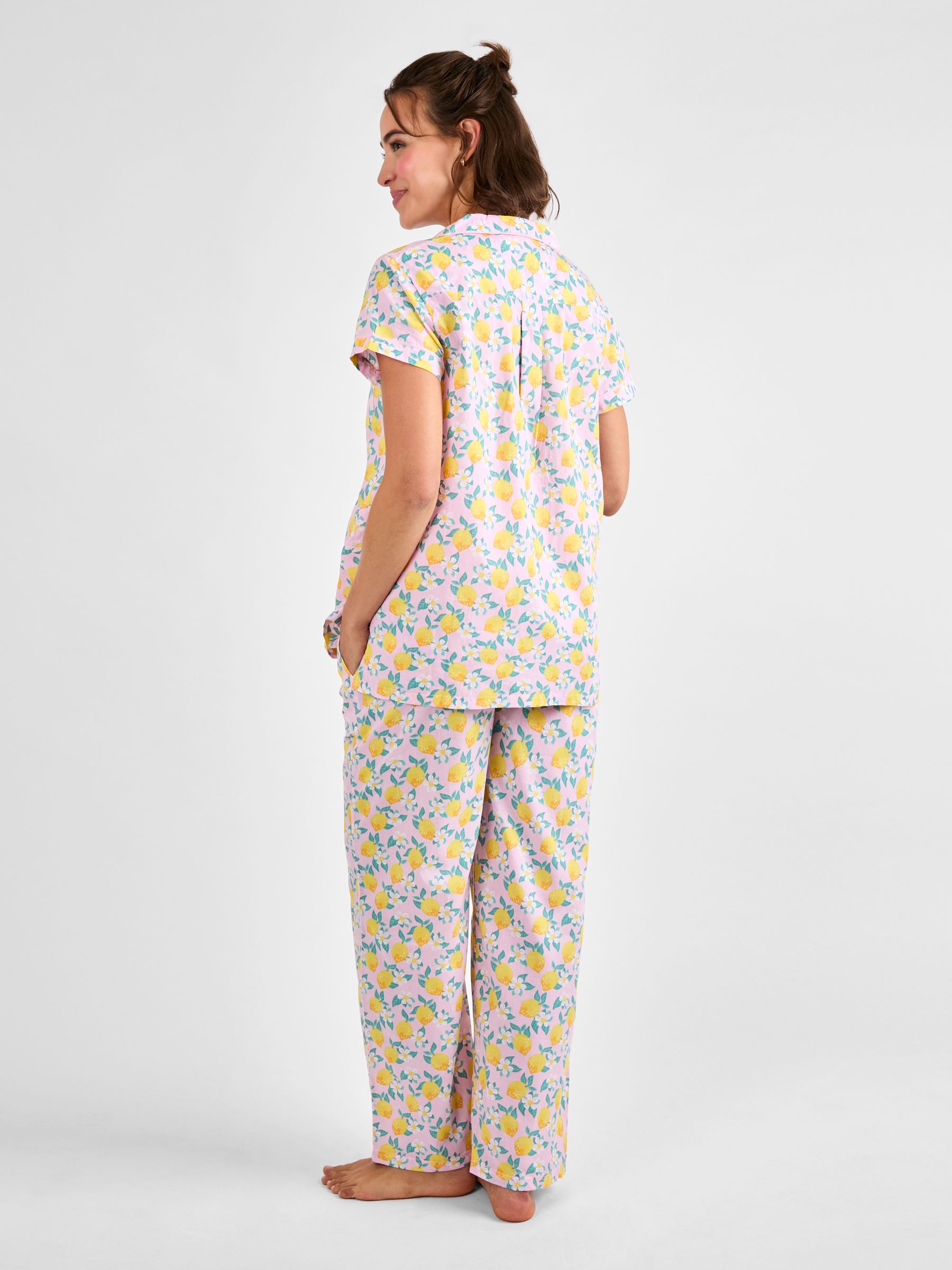 Pink Lemon Print Maternity Pyjamas Set - Image 4 of 6