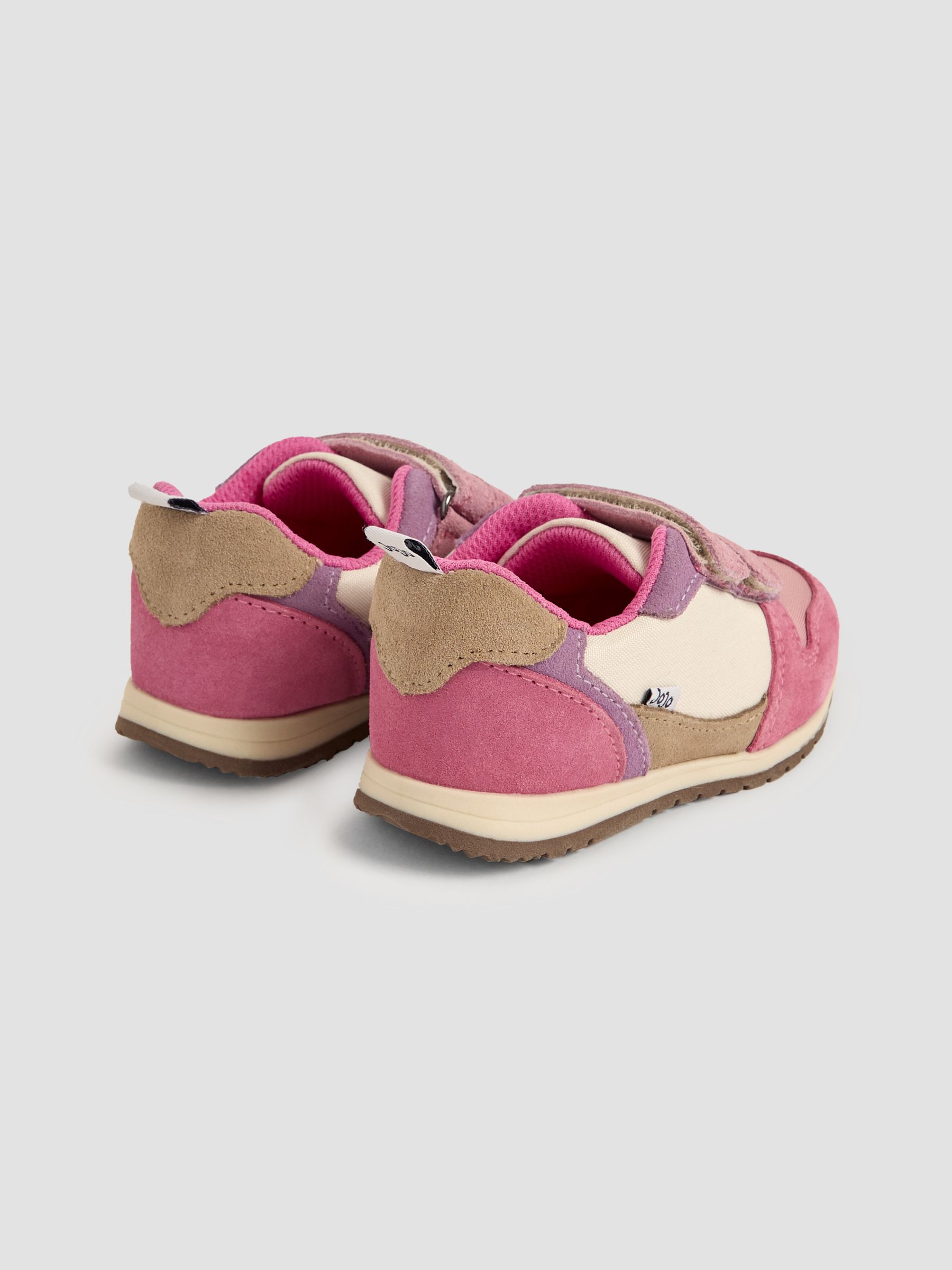 Pink Colourblock Riptape Trainer - Image 2 of 4