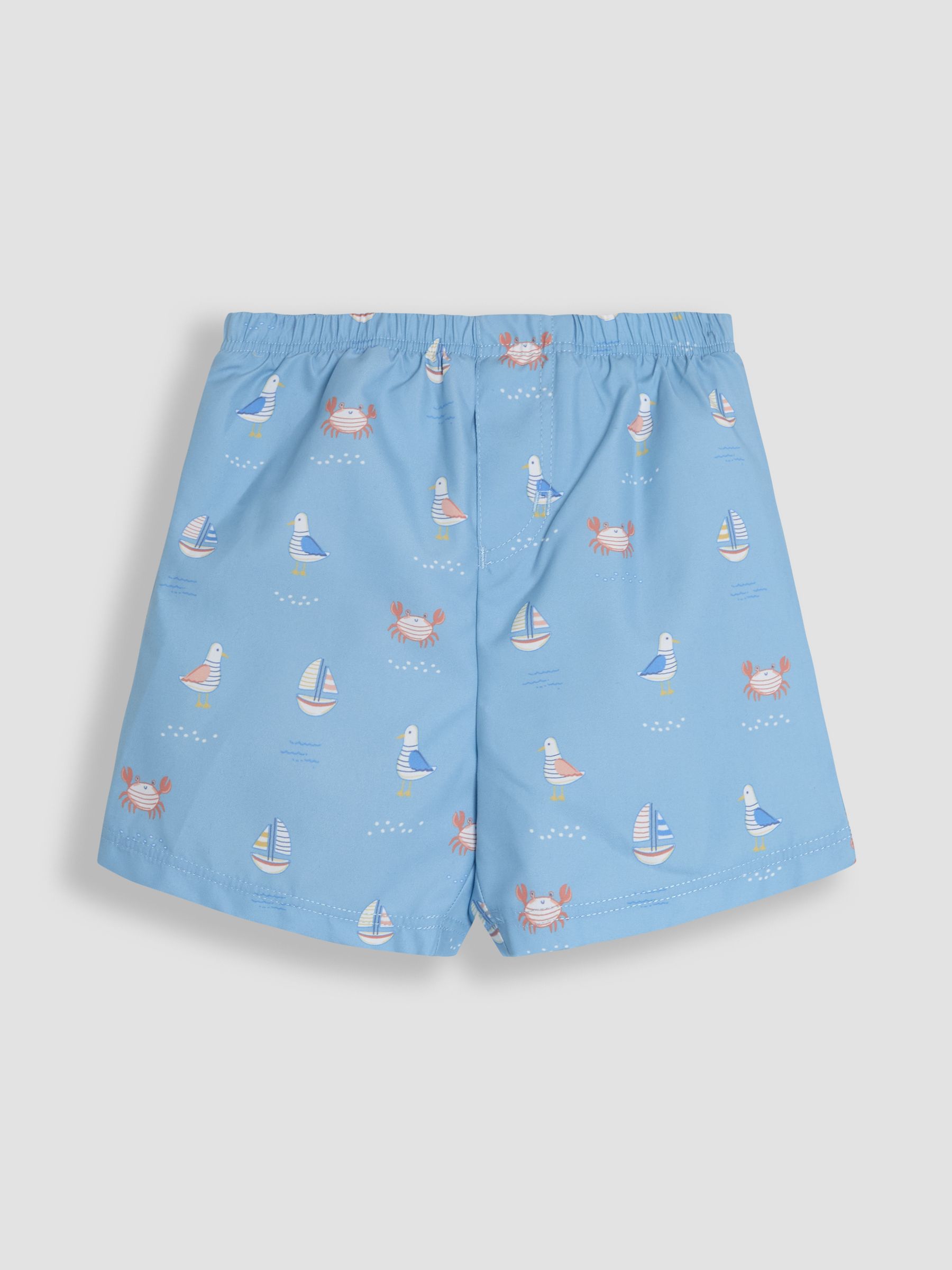 Pale Blue Swim Shorts With Nappy - Image 1 of 3