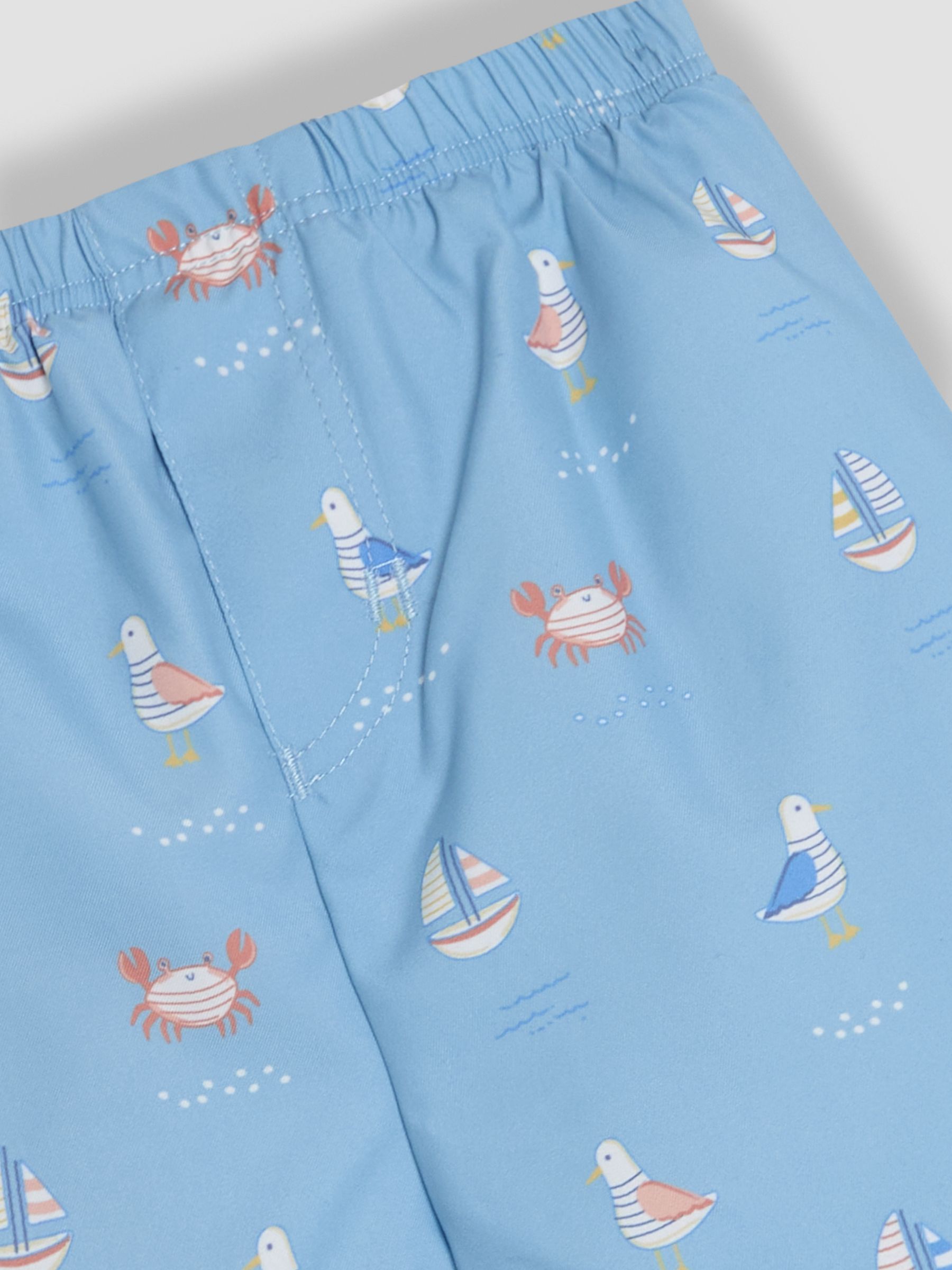 Pale Blue Swim Shorts With Nappy - Image 3 of 3