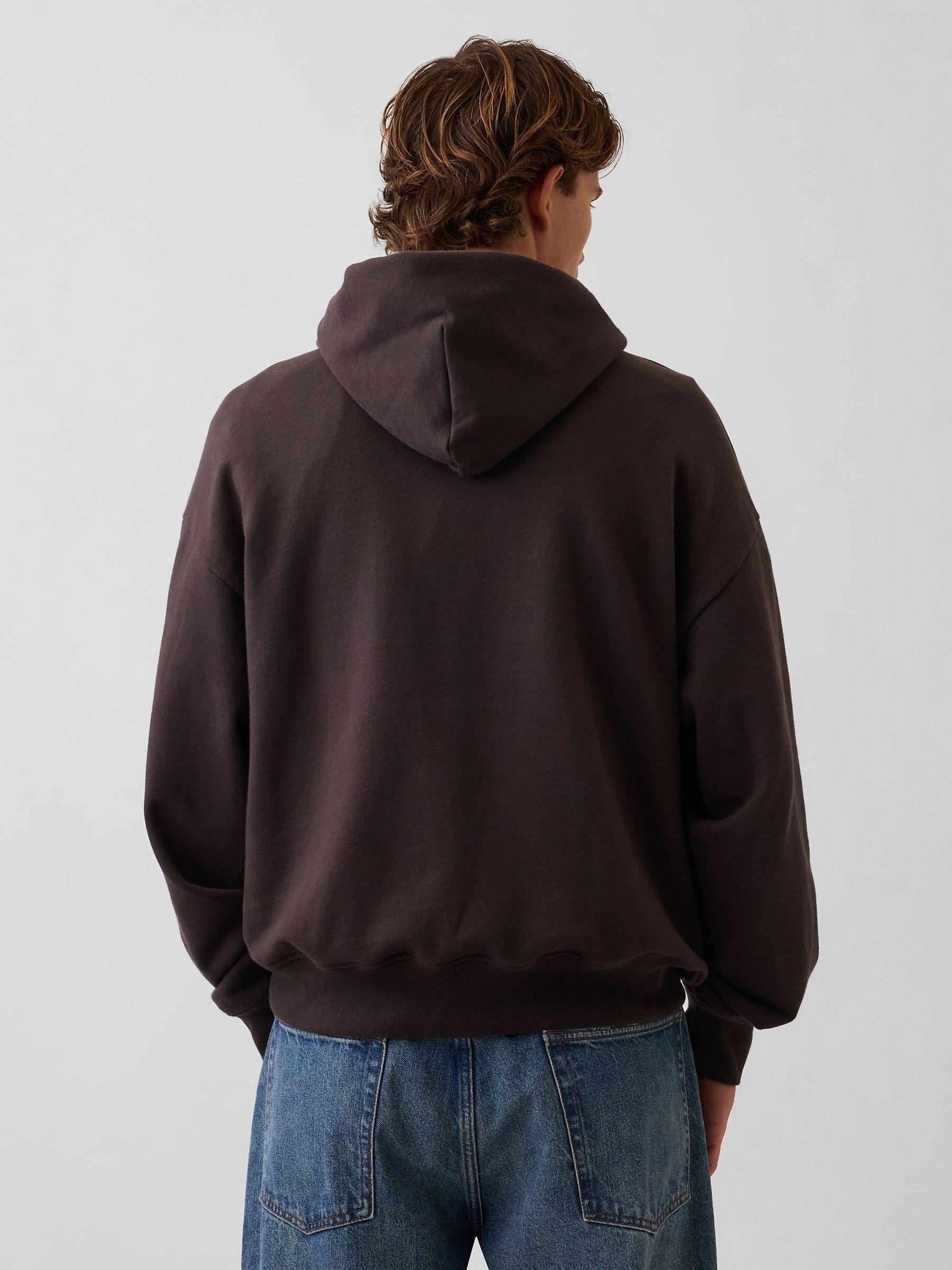 Dark Brown Heavyweight Oversized Hoodie - Image 2 of 4
