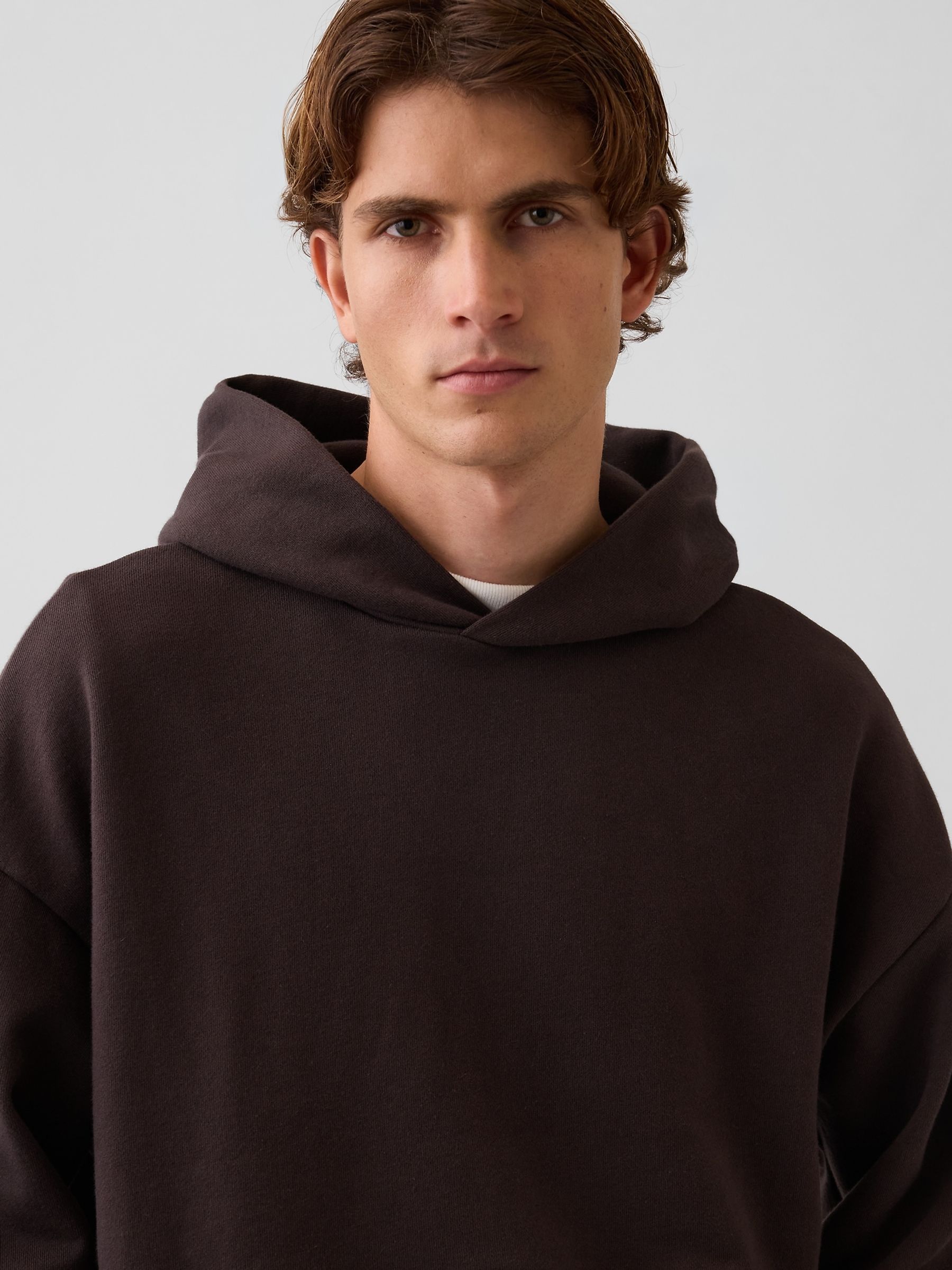 Dark Brown Heavyweight Oversized Hoodie - Image 4 of 4