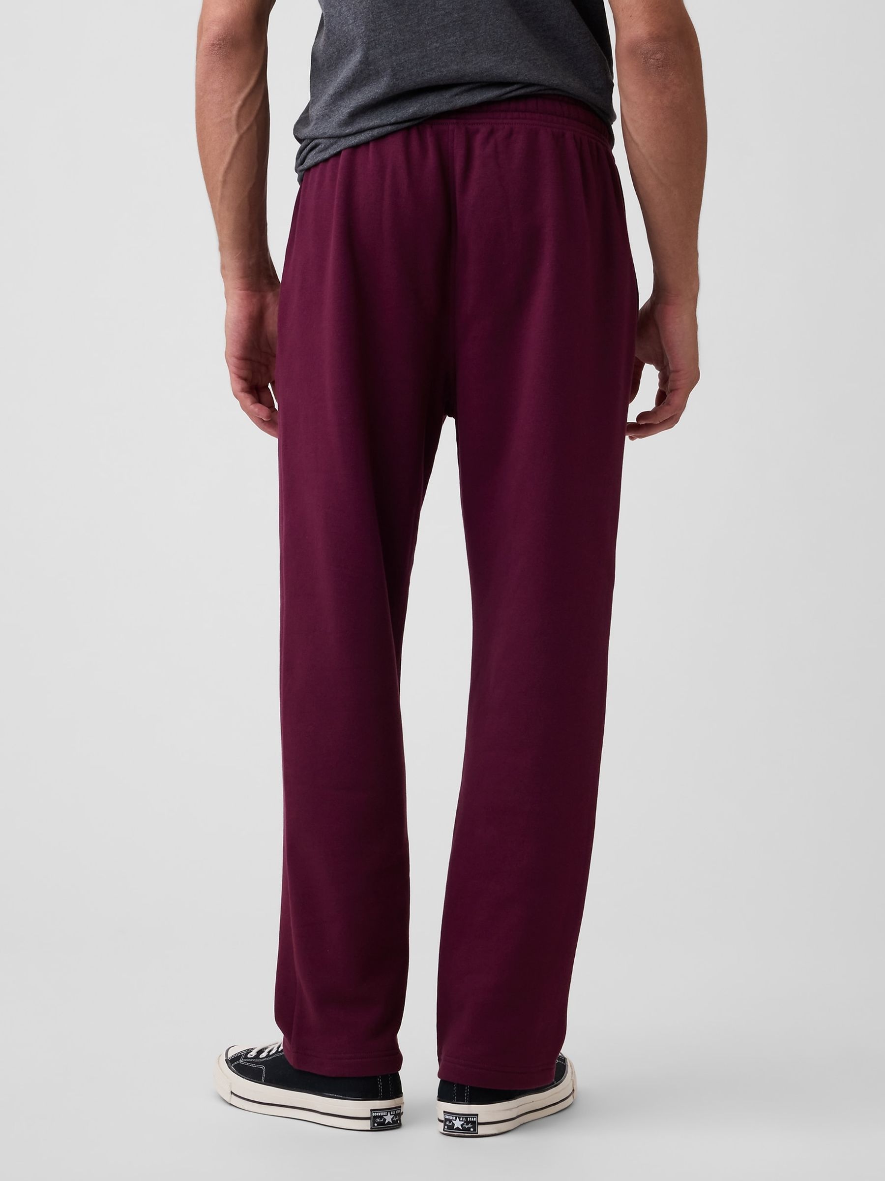 Burgundy Red Logo Straight-Leg Joggers - Image 2 of 5