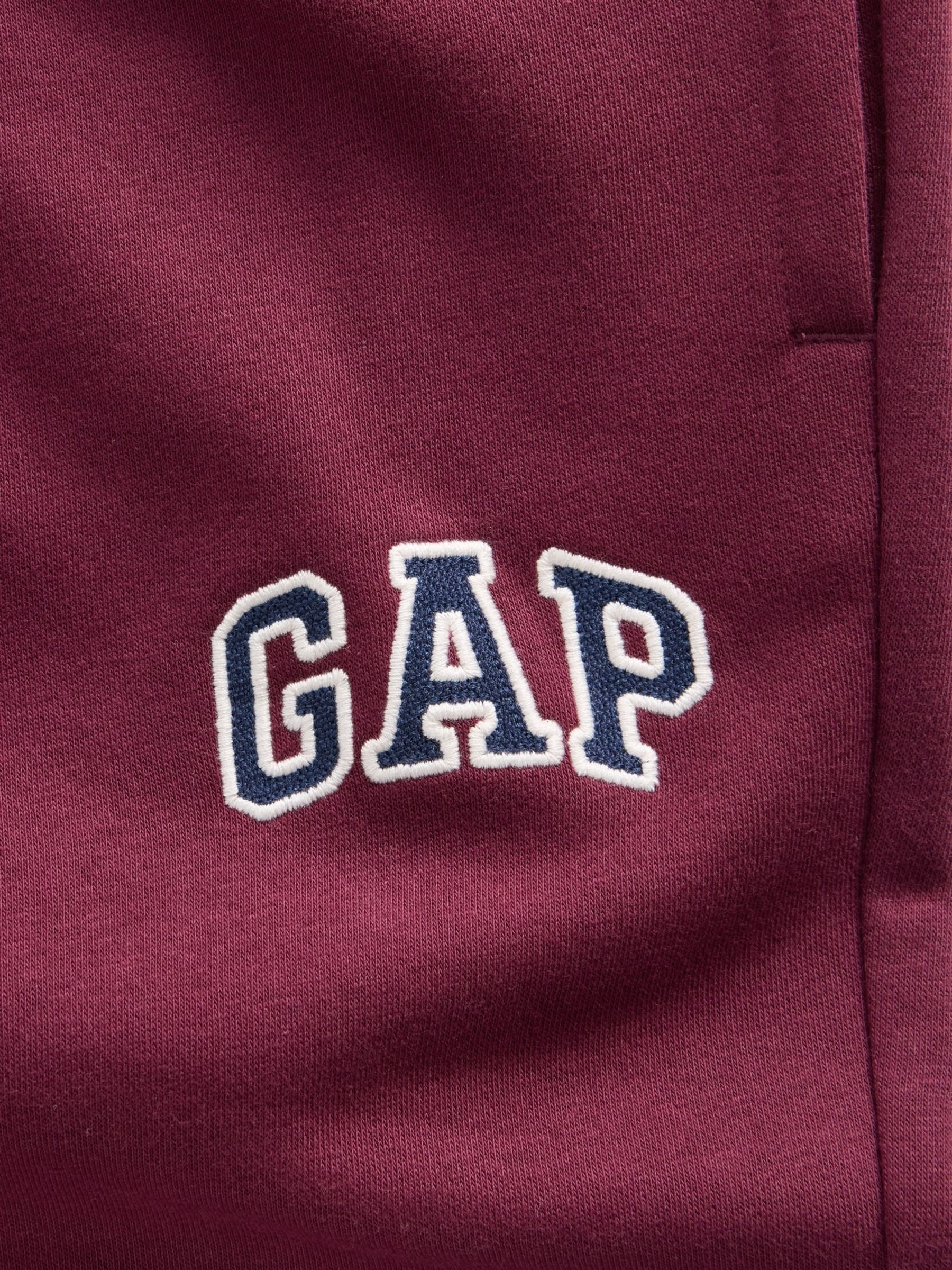 Burgundy Red Logo Straight-Leg Joggers - Image 5 of 5