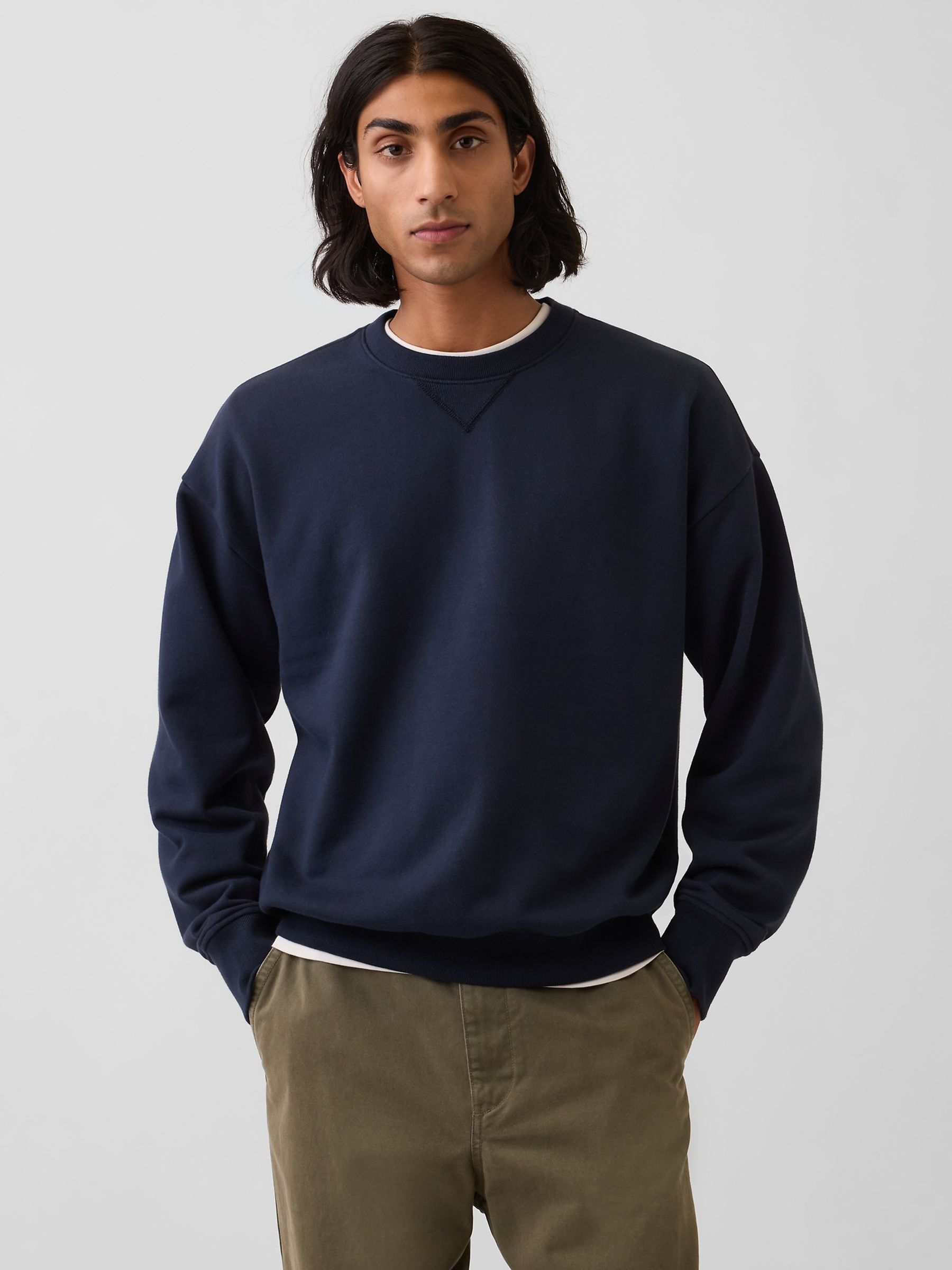 Navy Heavyweight Oversized Sweatshirt - Image 1 of 4