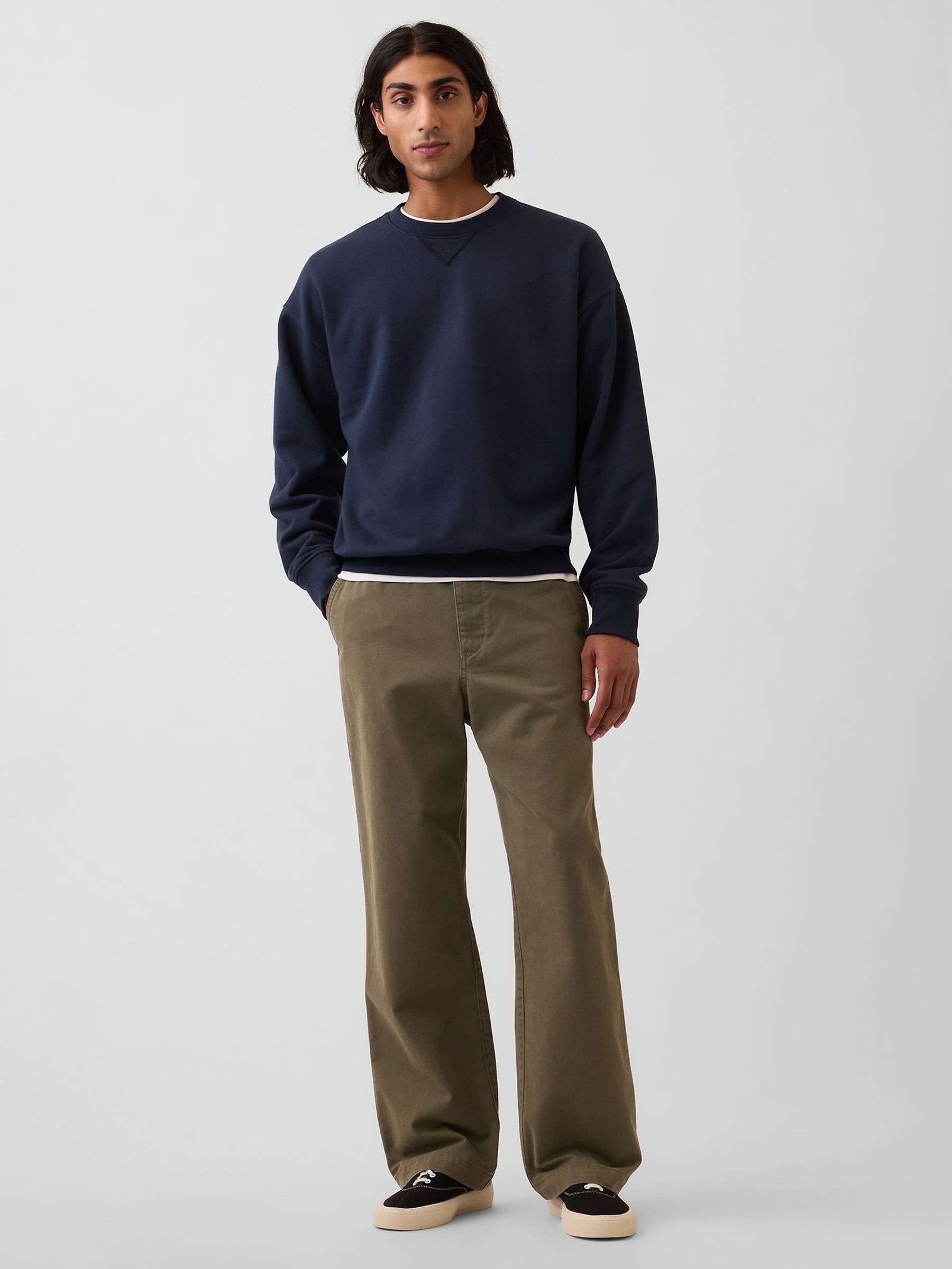 Navy Heavyweight Oversized Sweatshirt - Image 3 of 4