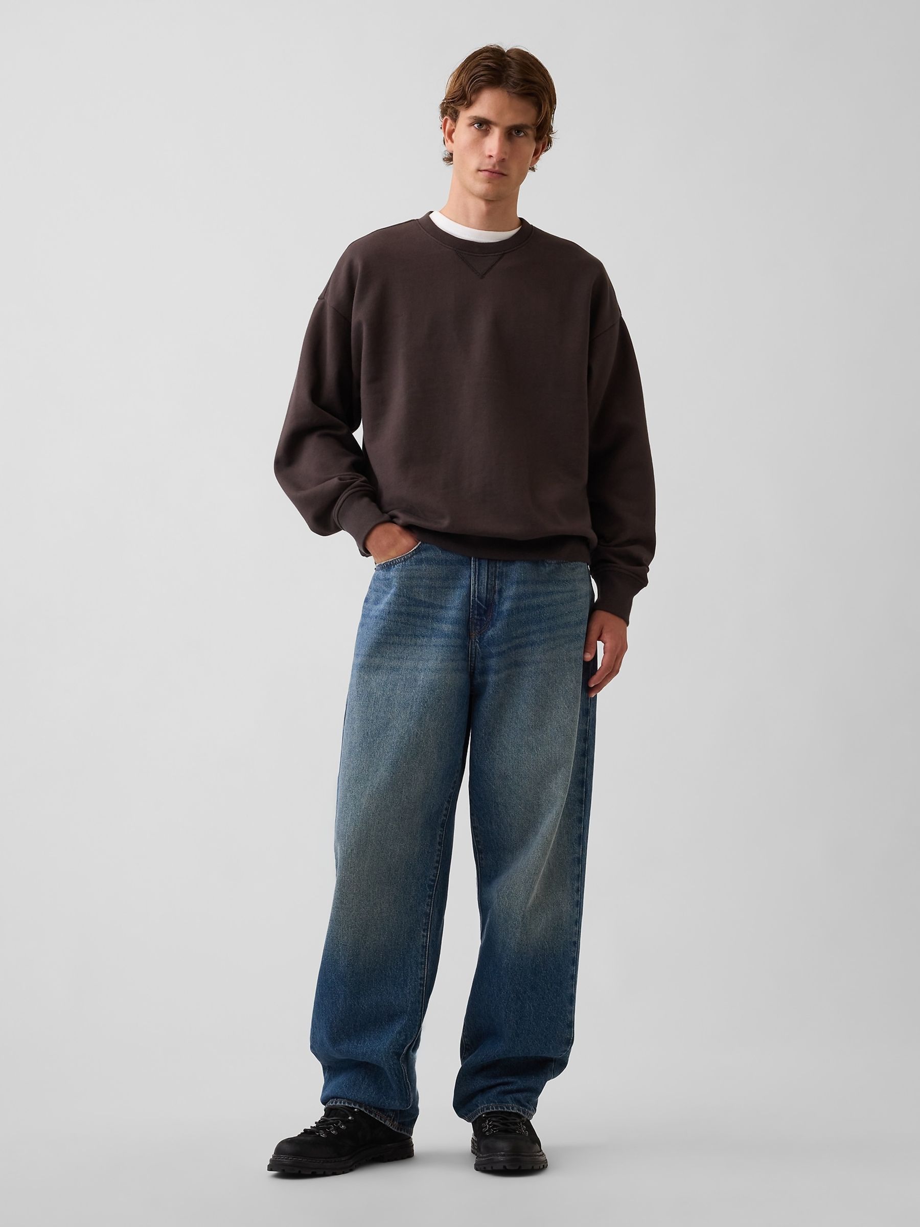 Brown Heavyweight Oversized Sweatshirt - Image 3 of 4