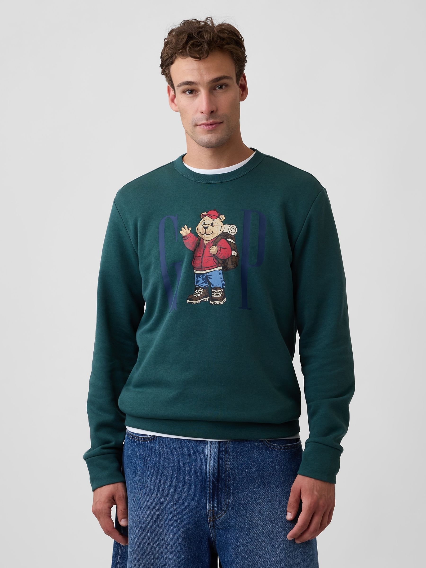Green Brannan Bear Logo Crew Neck Sweatshirt - Image 1 of 4