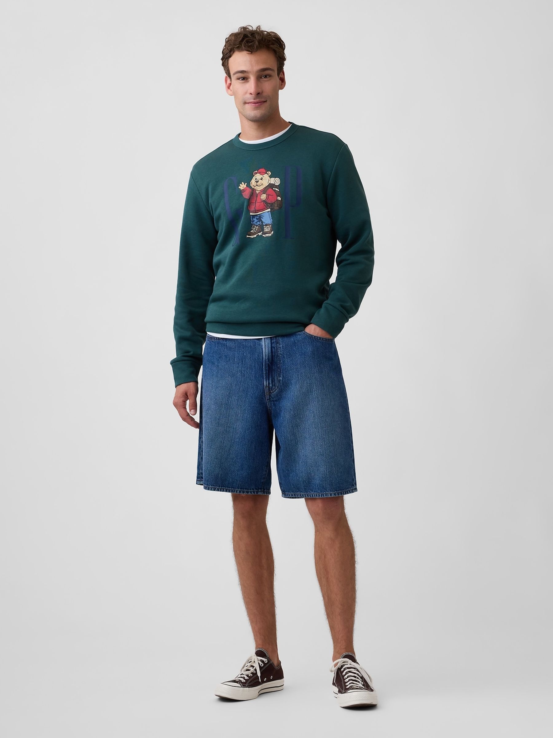 Green Brannan Bear Logo Crew Neck Sweatshirt - Image 3 of 4