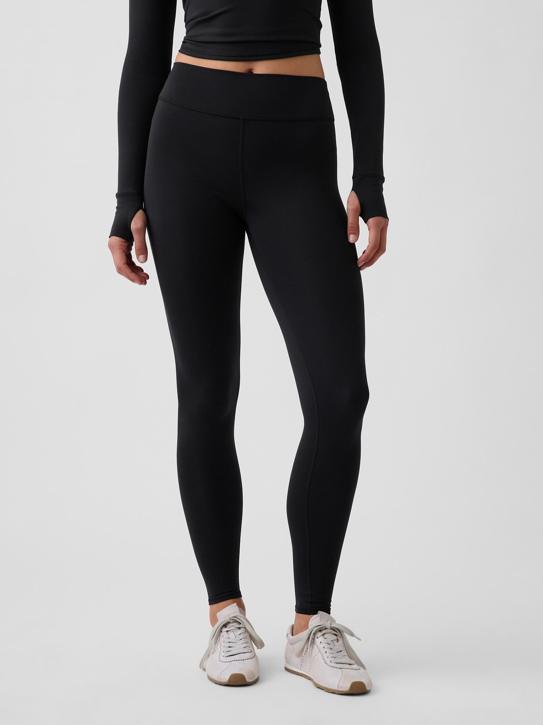 Black GapFit Smooth High Waisted Leggings - Image 1 of 5