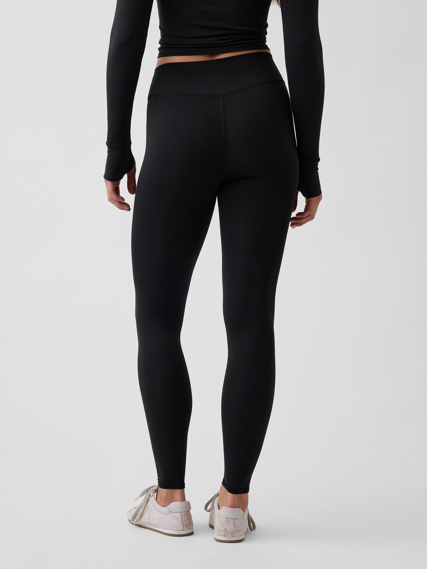 Black GapFit Smooth High Waisted Leggings - Image 2 of 5