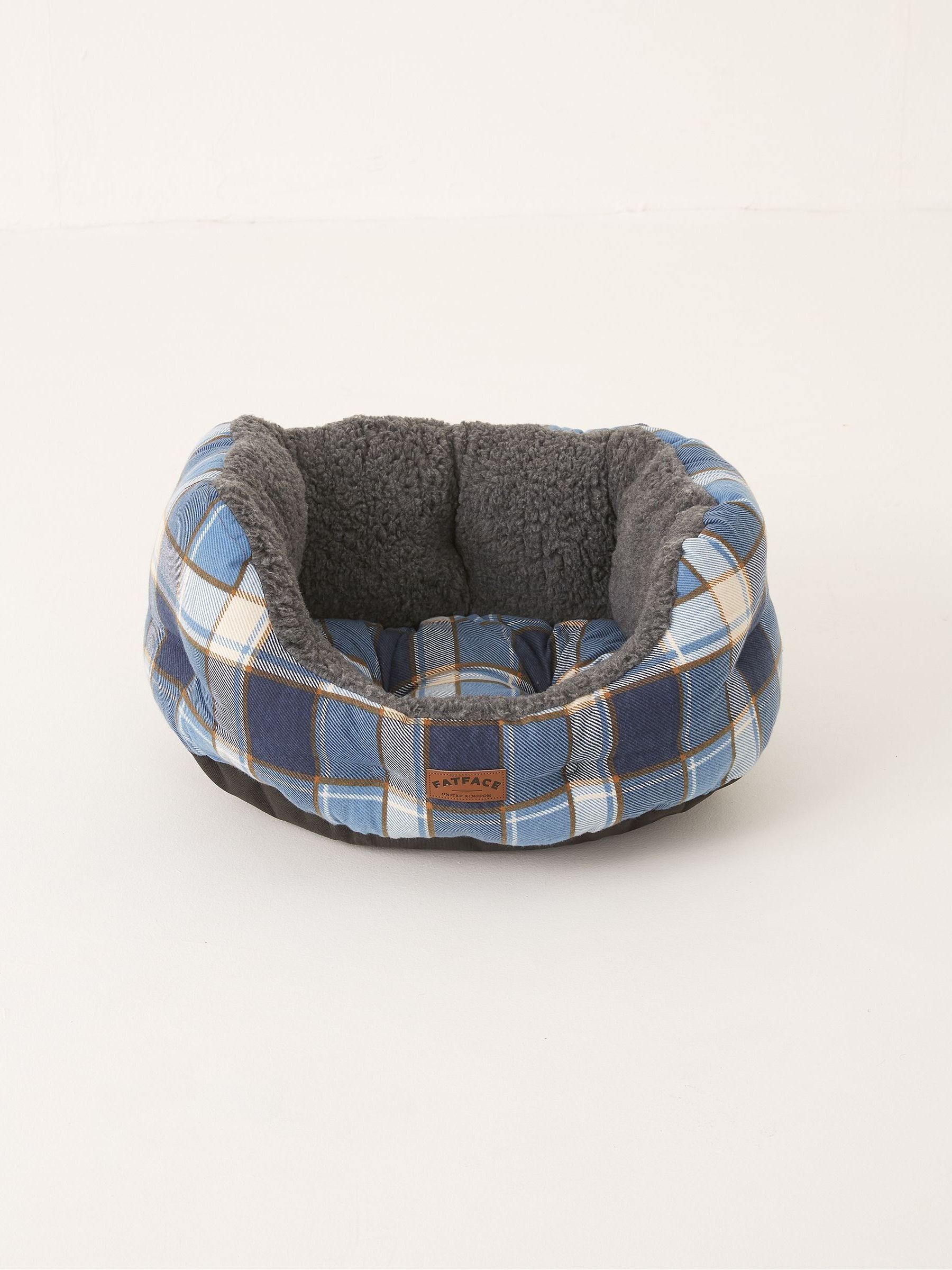 Blue 45cm Check Pet Bed - Image 1 of 4 Blue 45cm Check Pet Bed - Image 1 of 4