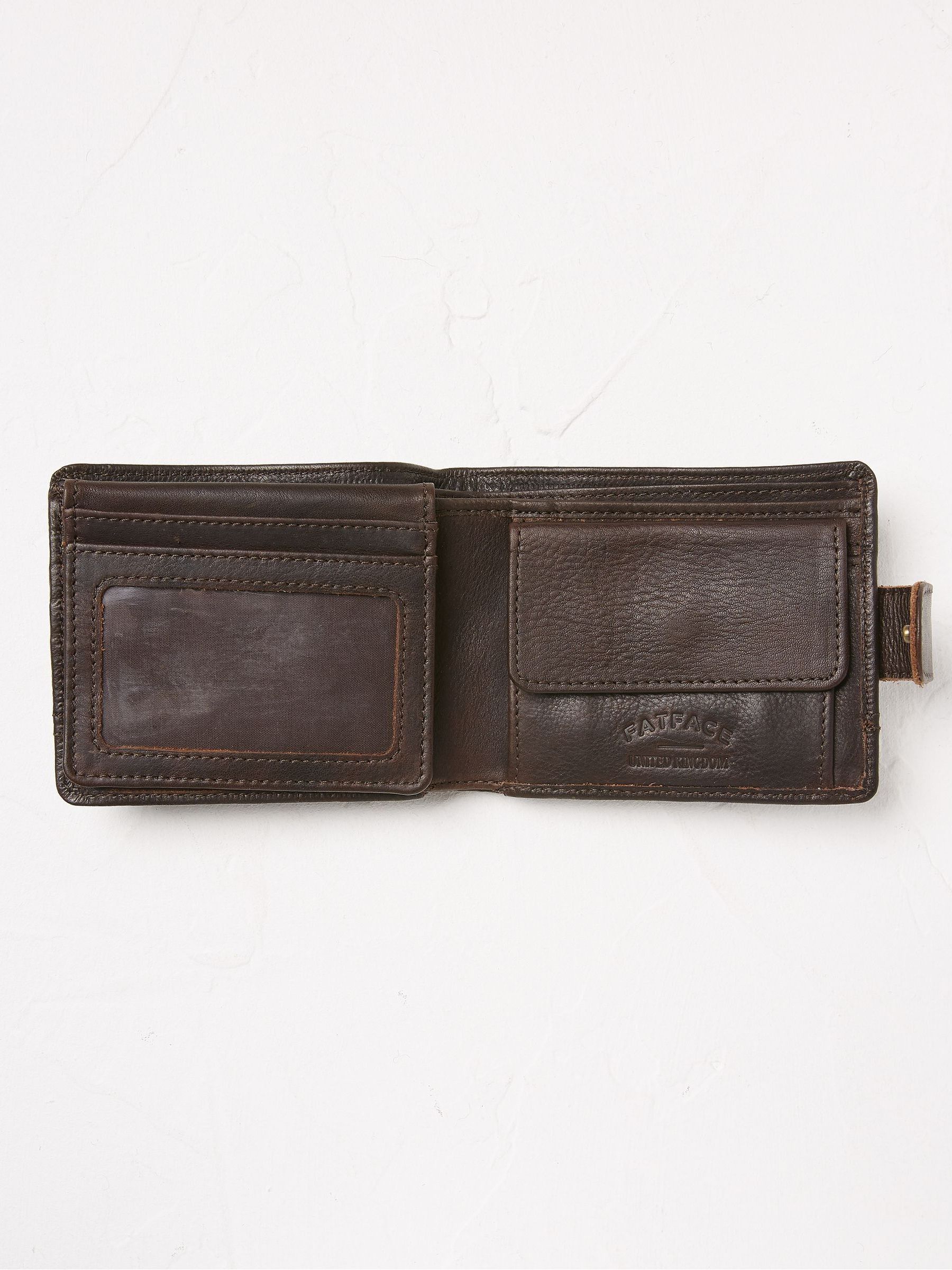Brown Seamed Leather Wallet - Image 2 of 2