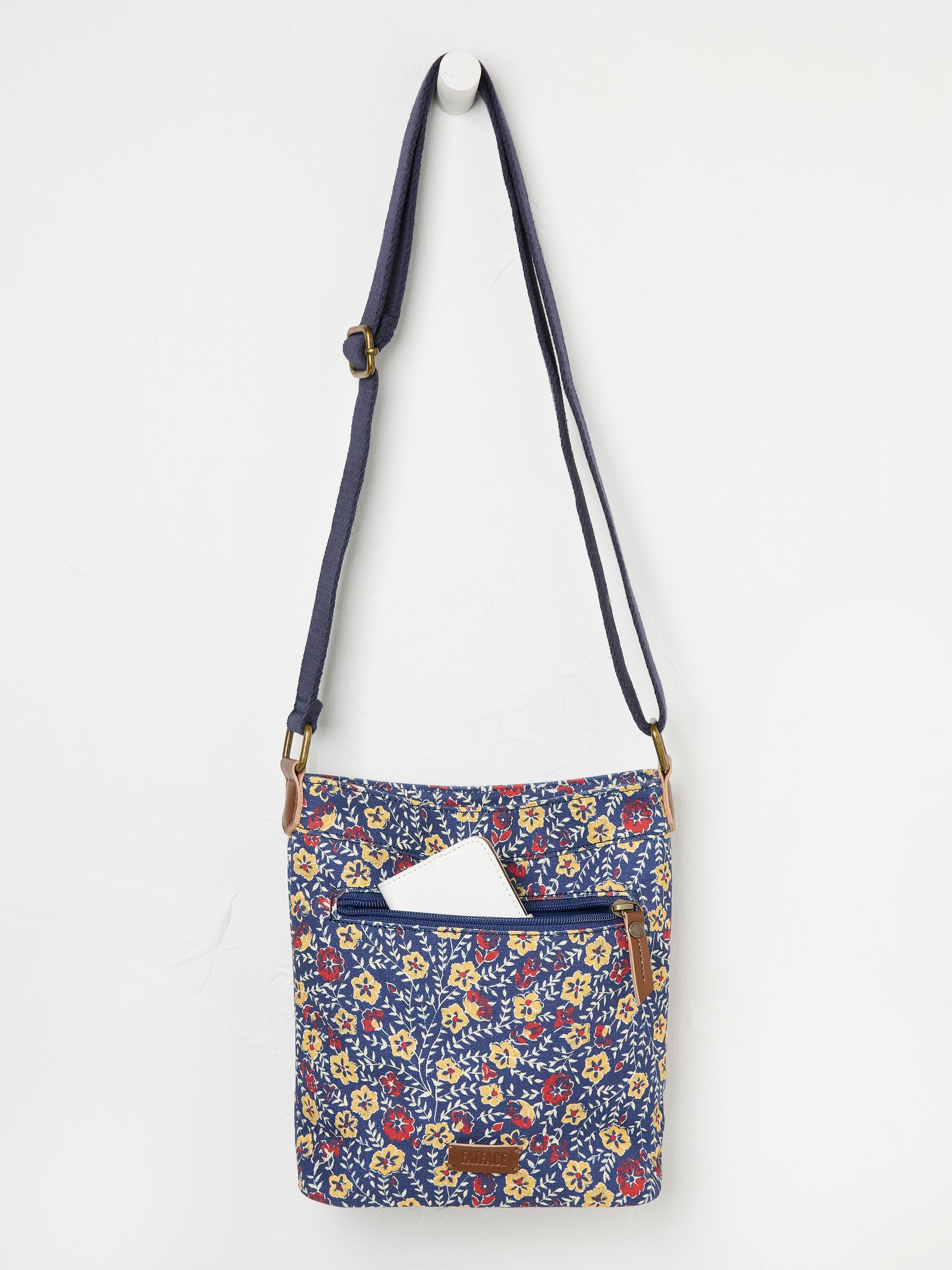 Navy Blue Mini Canvas Cross-Body Bag - Image 2 of 2