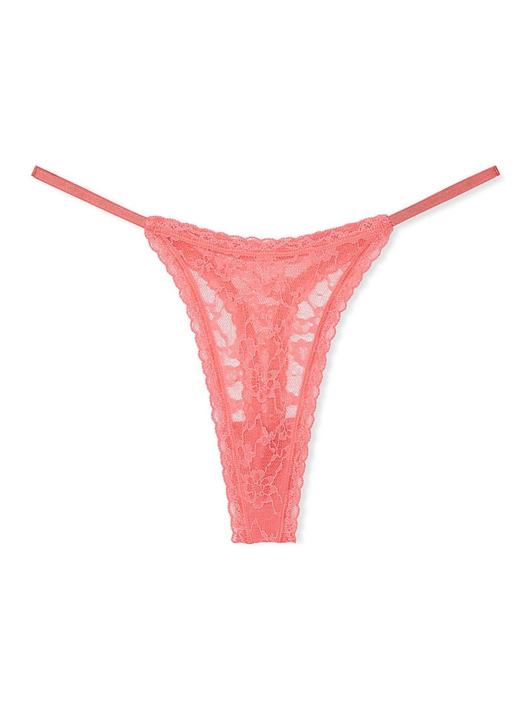 Coral Ribbon Orange Thong Knickers - Image 3 of 3