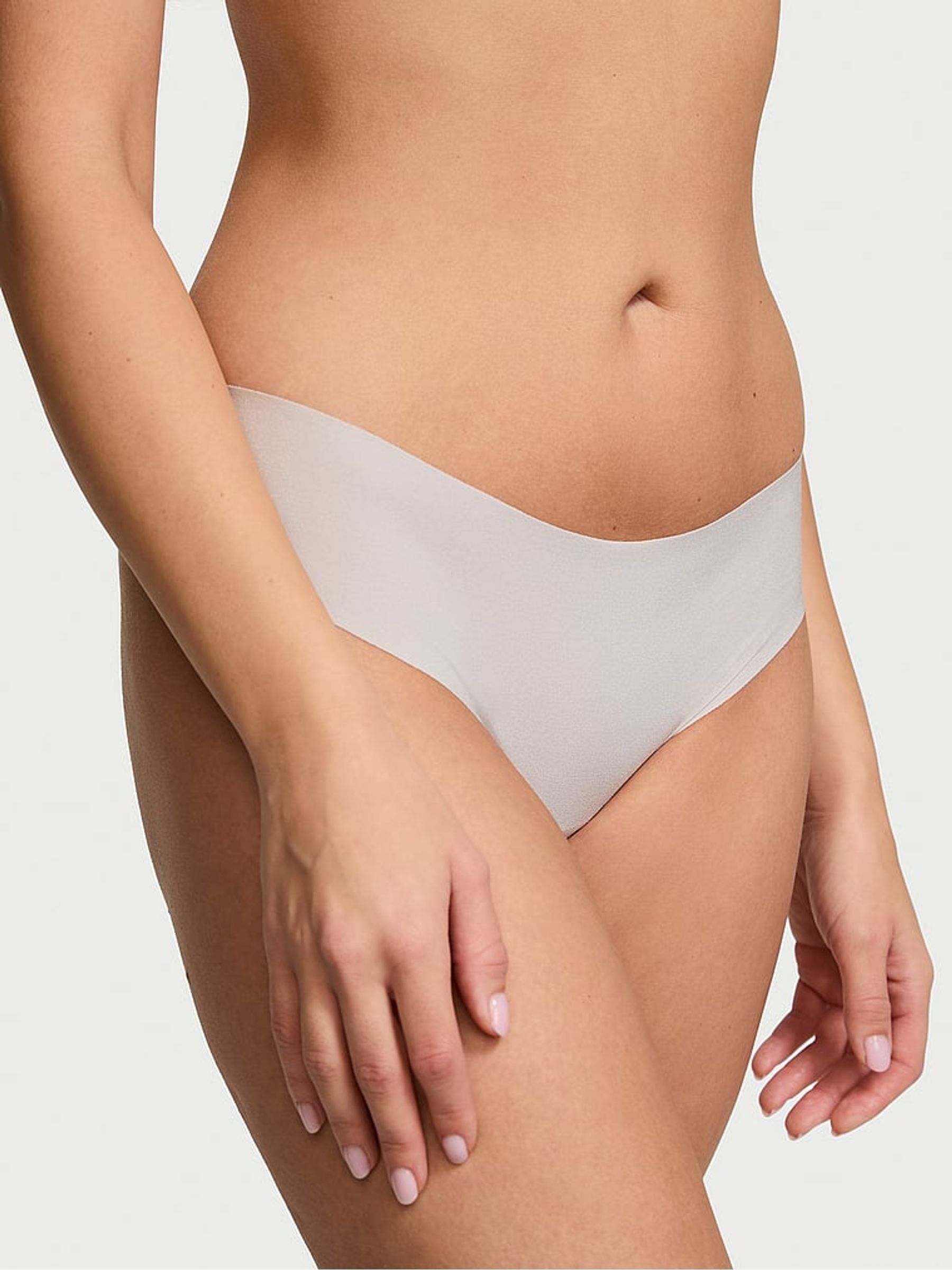 Silver Pearl Grey Thong Knickers - Image 1 of 3