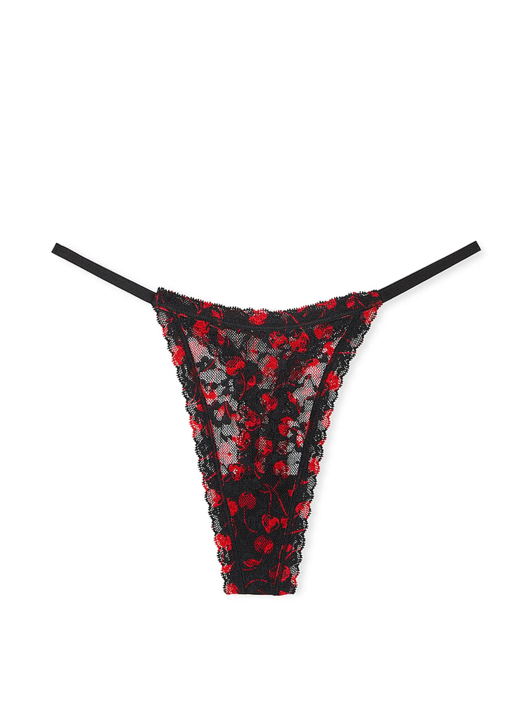 Black Cherries Thong Knickers - Image 3 of 3