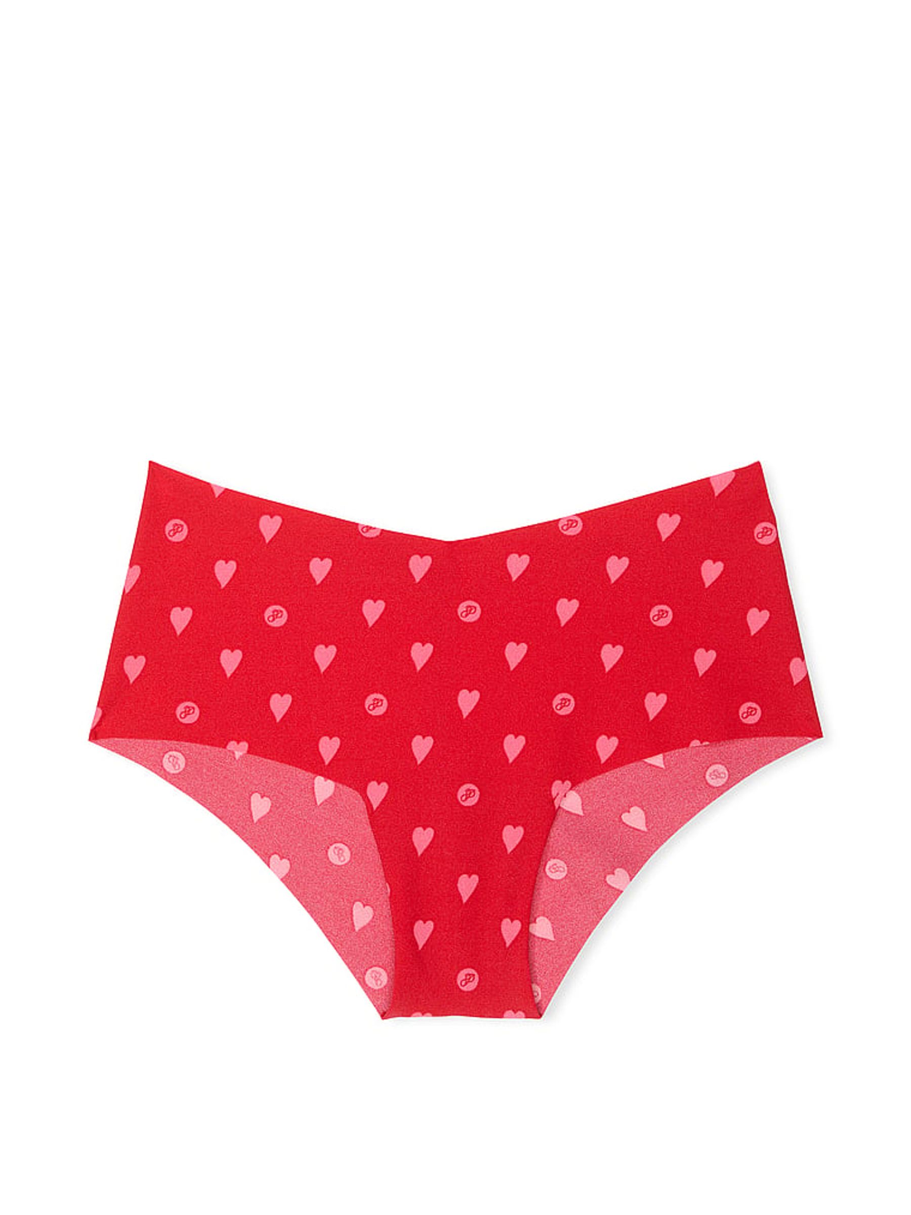 Vermillion Red Heart Cheeky No Show Cheeky Knickers - Image 3 of 3