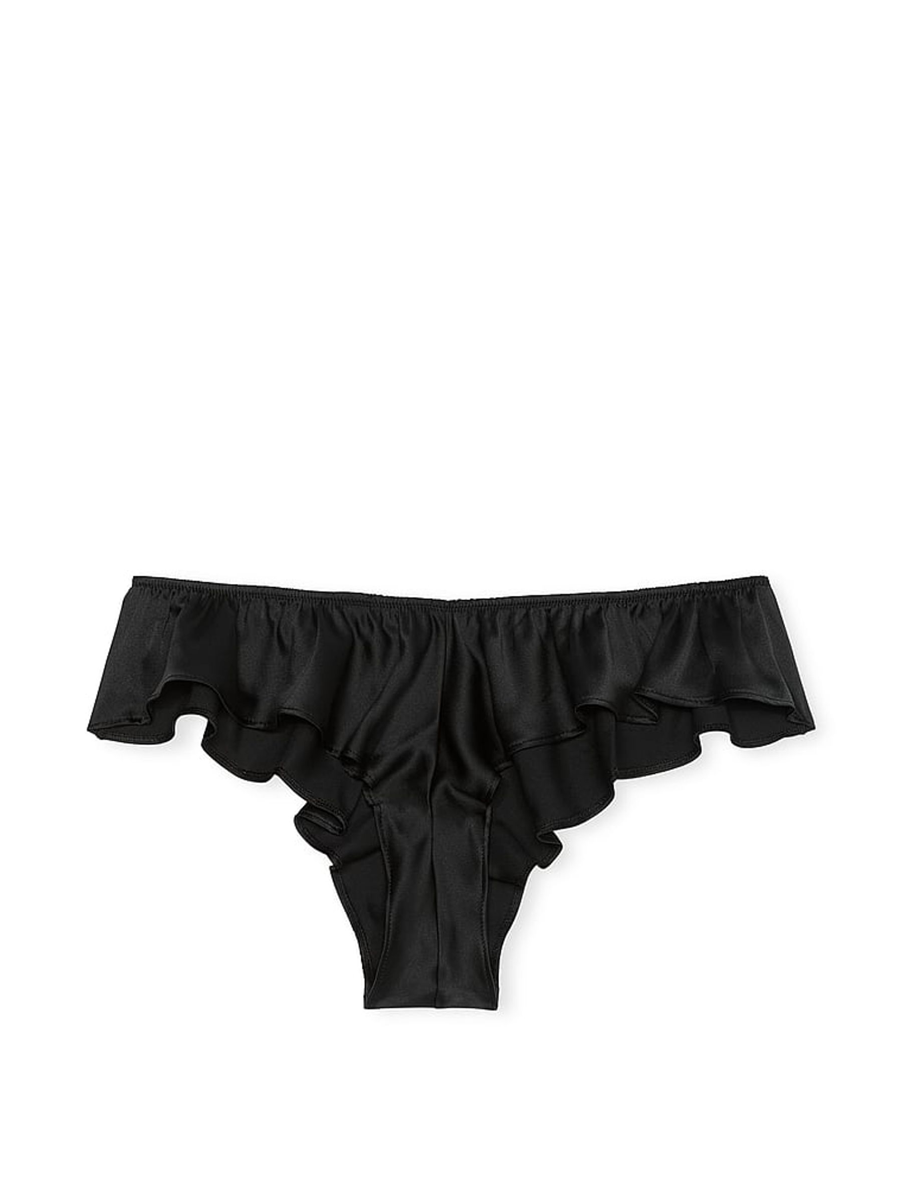 Black Satin Flutter Cheeky Knickers - Image 3 of 3
