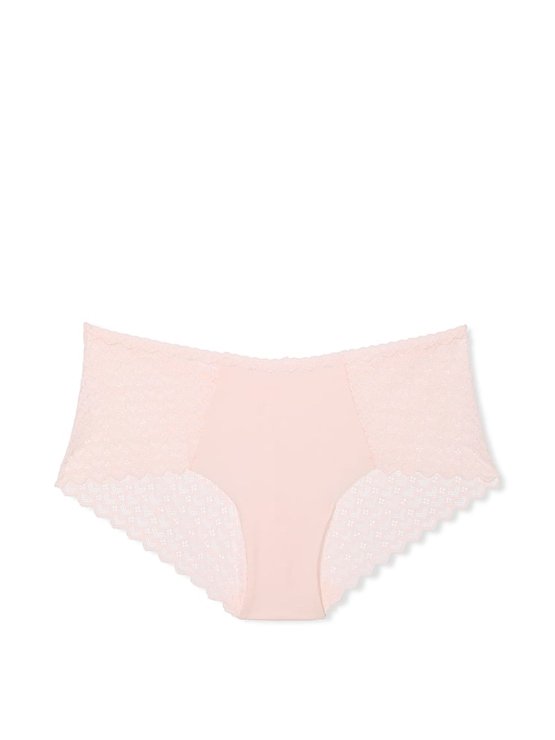 Angel Pink Cheeky No Show Heart Lace Knickers - Image 3 of 3