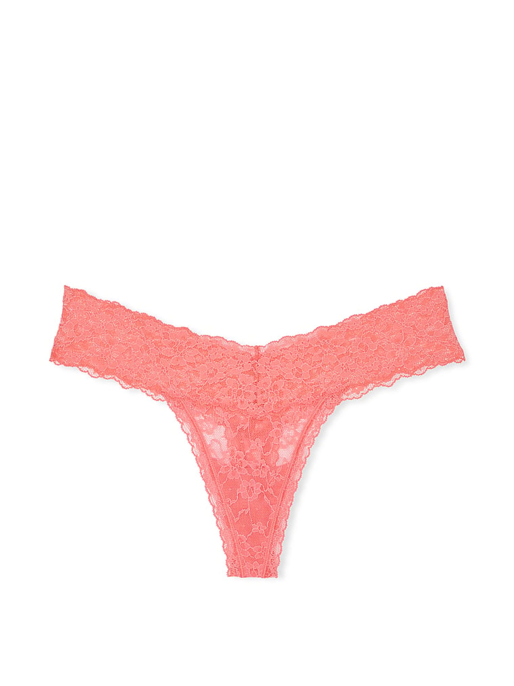 Coral Ribbon Orange Thong Knickers - Image 3 of 3