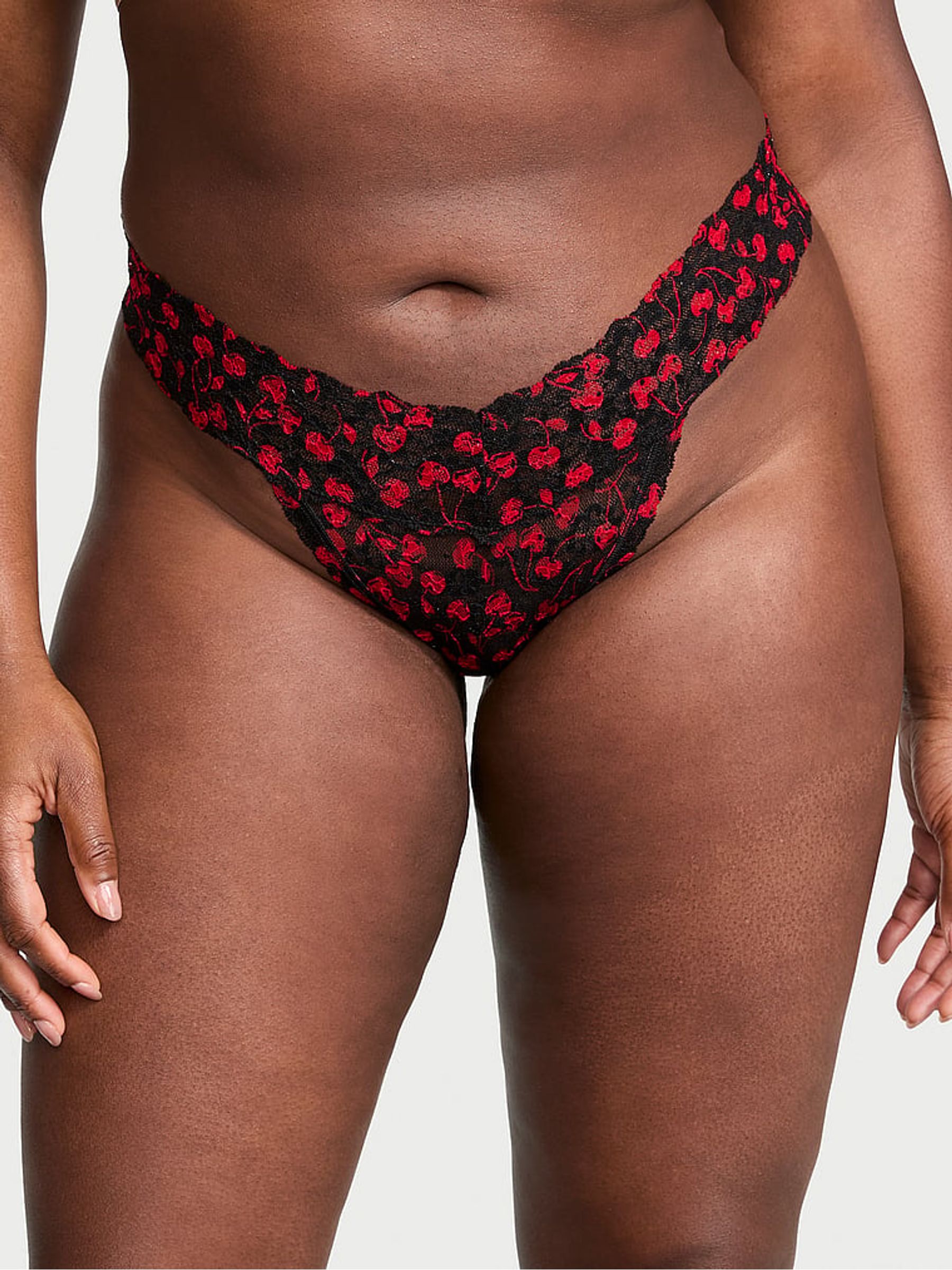 Black Cherries Thong Knickers - Image 1 of 3